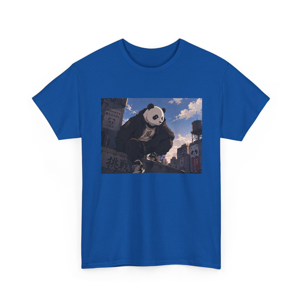 Giant Panda Cityscape Tee – Cute Urban Animal Graphic T-Shirt - Adult