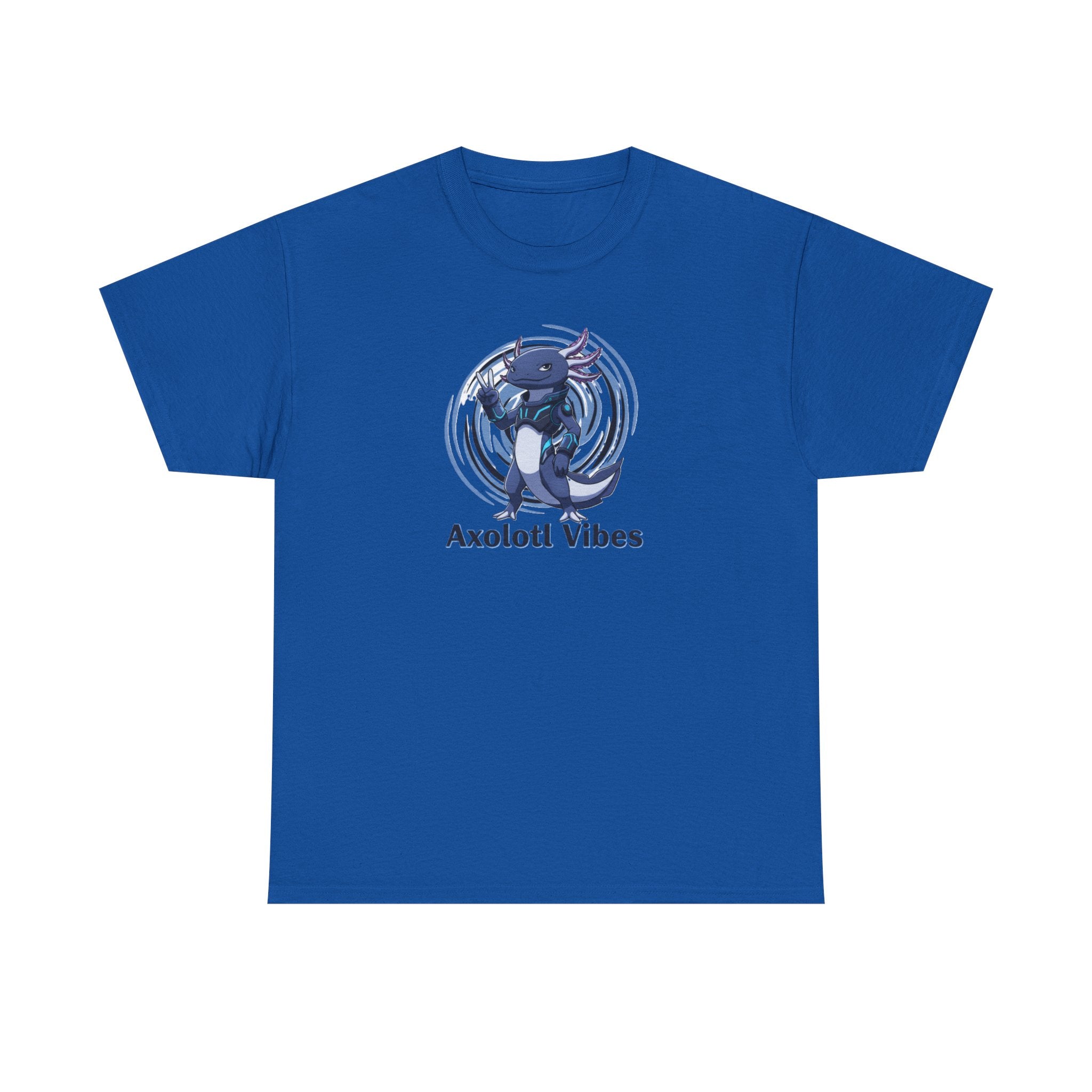 Axolotl Vibes T-Shirt — Cool Blue Axolotl Graphic Tee - Adult