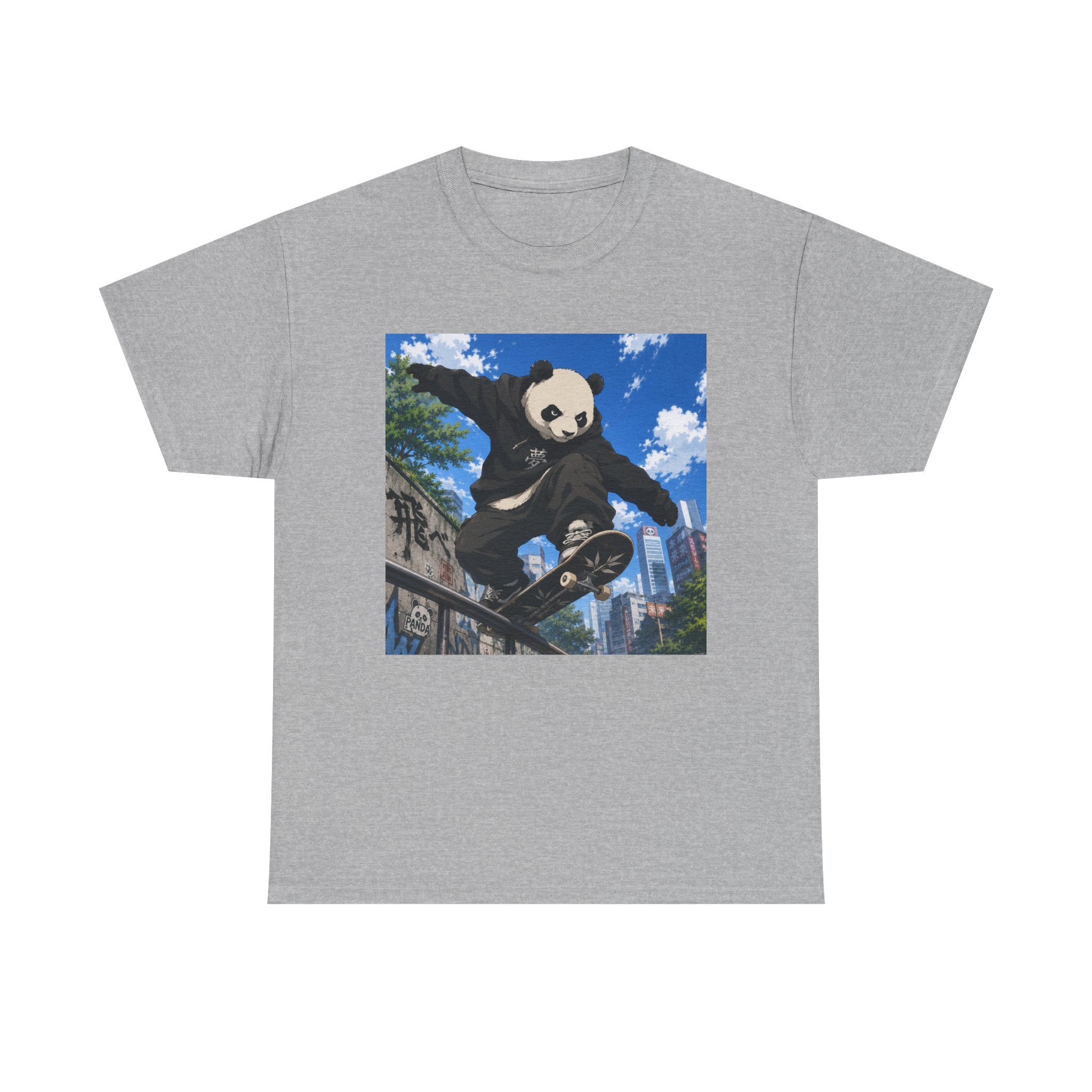 Panda Skateboarder T-Shirt — Urban Skate Panda Graphic Tee - Adult