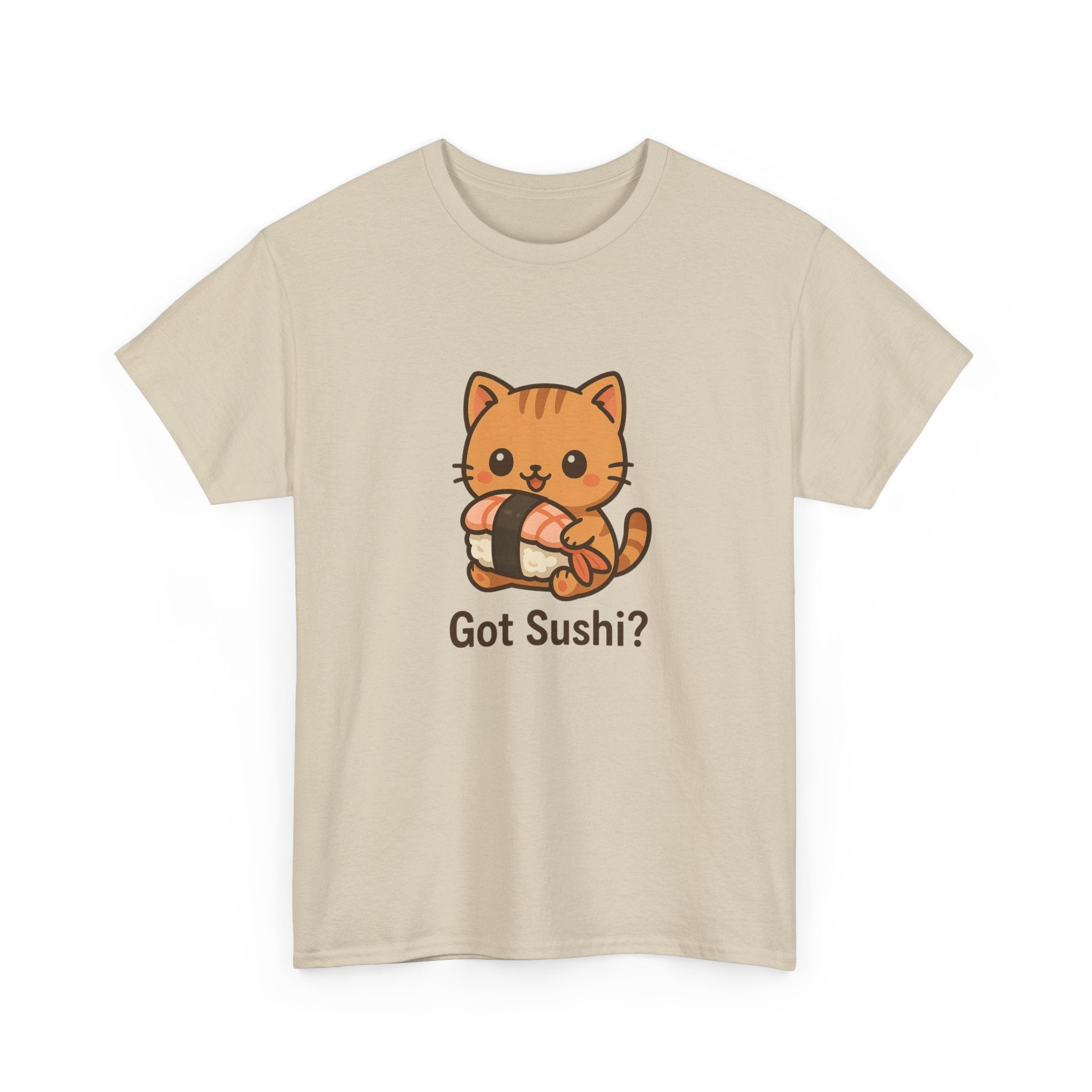 Cat Sushi T-Shirt — Cute "Got Sushi?" Kitty Graphic Tee - Adult
