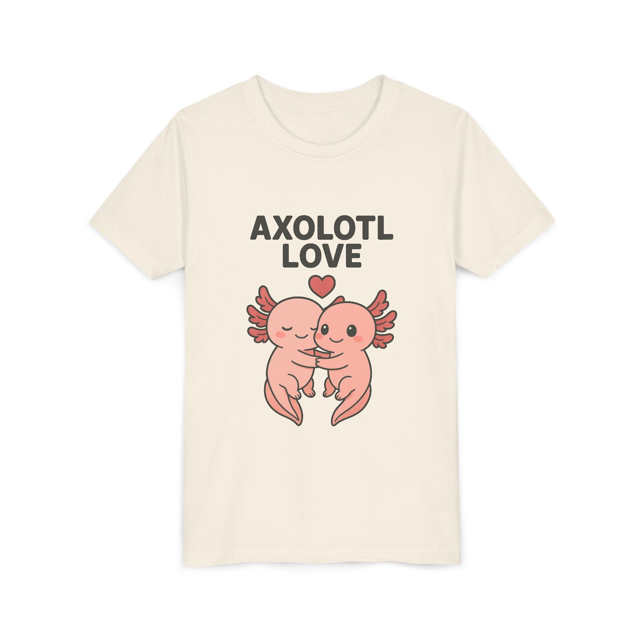 Axolotl Love Youth Tee – Cute Hugging Axolotl Salamander Kids Shirt - Kids