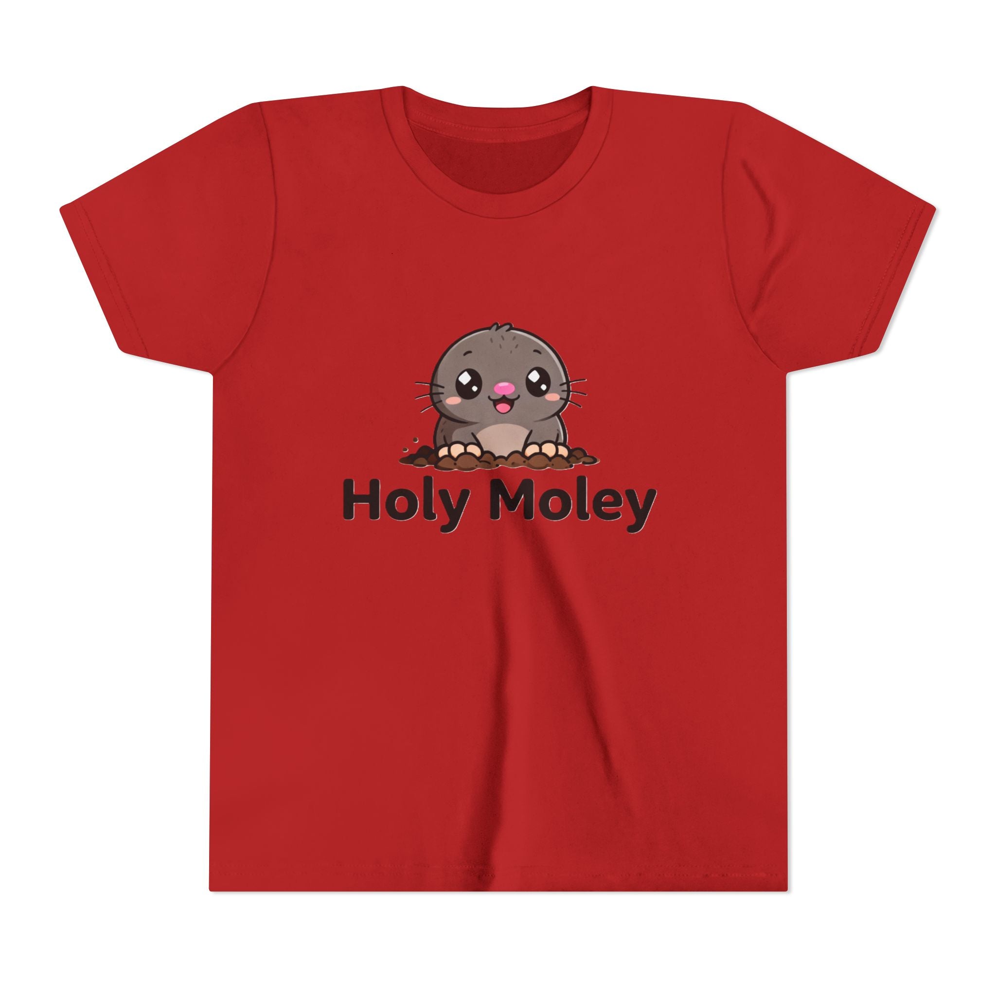 Youth Tee — Cute 'Holy Moley' Mole Kids T‑Shirt (Playful Animal Pun)