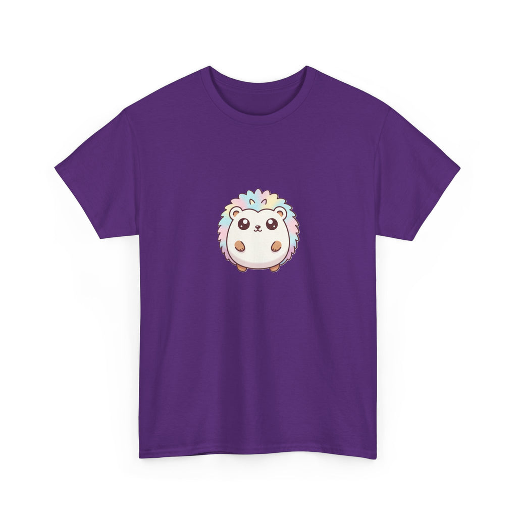 Cute Rainbow Hedgehog T-Shirt — Kawaii Animal Graphic Tee - Adult