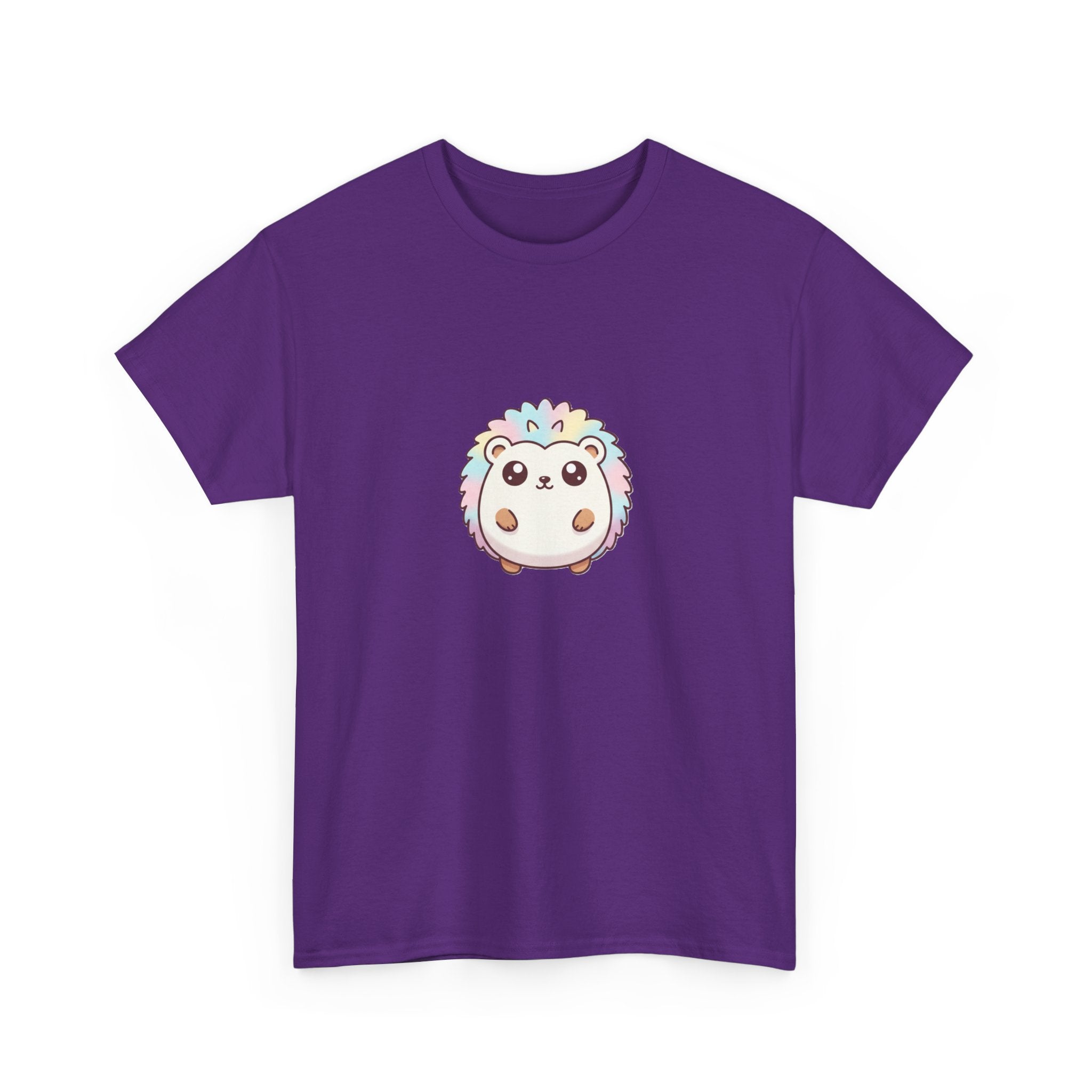 Cute Rainbow Hedgehog T-Shirt — Kawaii Animal Graphic Tee - Adult