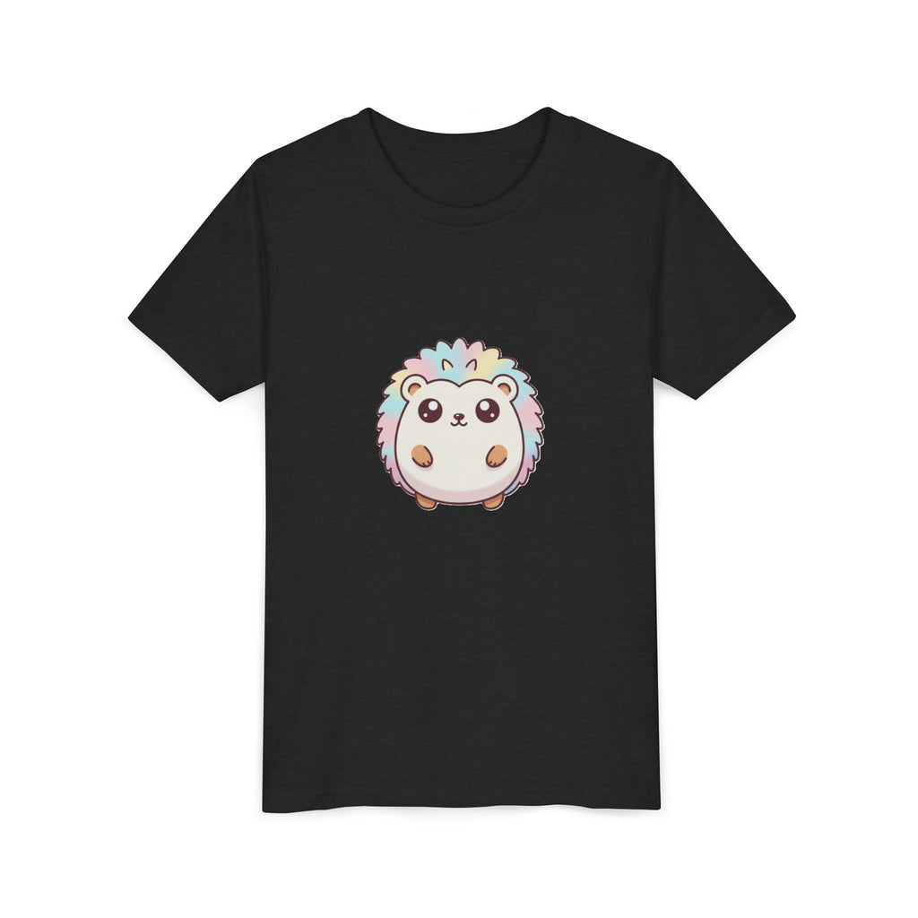 Kids Rainbow Hedgehog T‑Shirt — Cute Pastel Animal Youth Tee