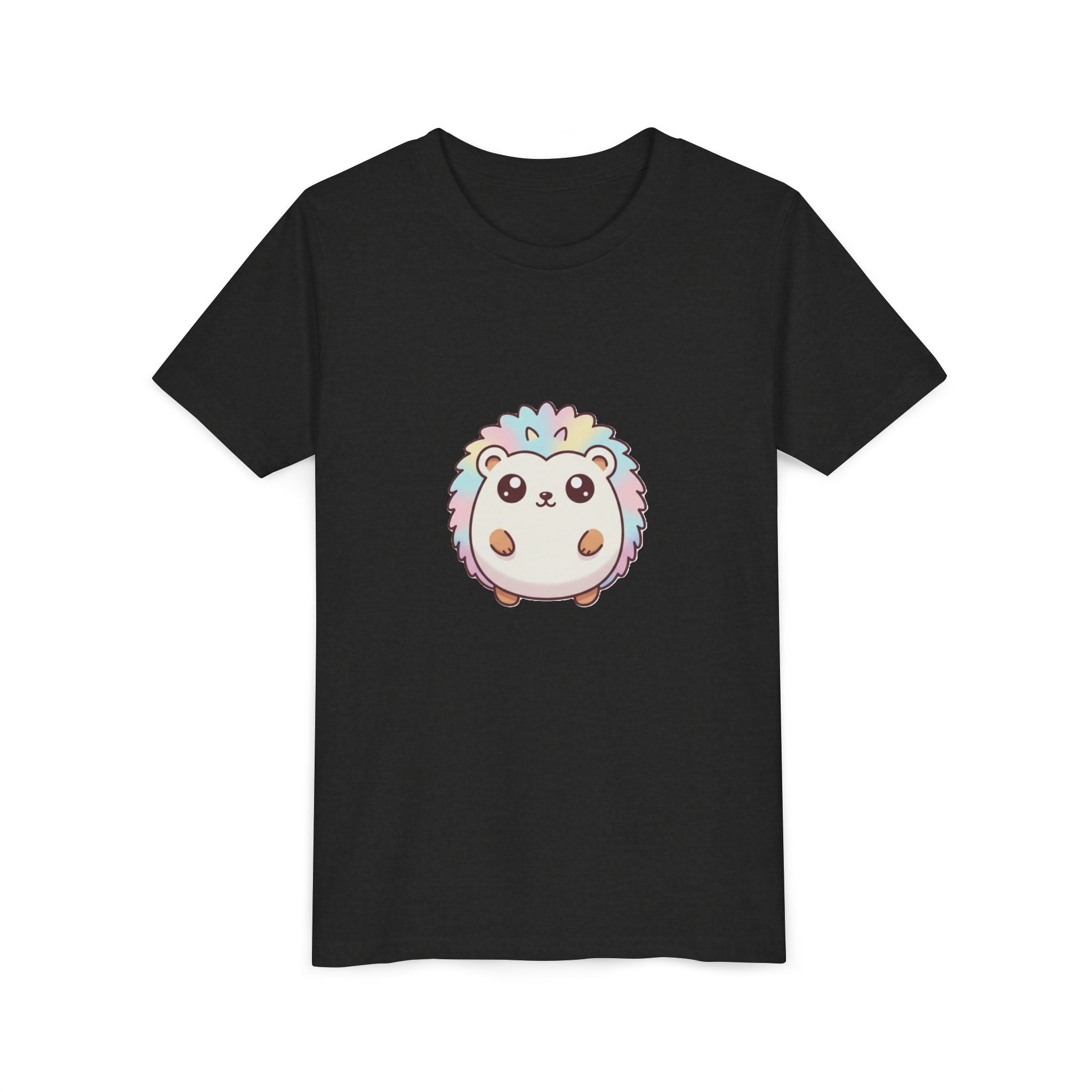 Kids Rainbow Hedgehog T‑Shirt — Cute Pastel Animal Youth Tee