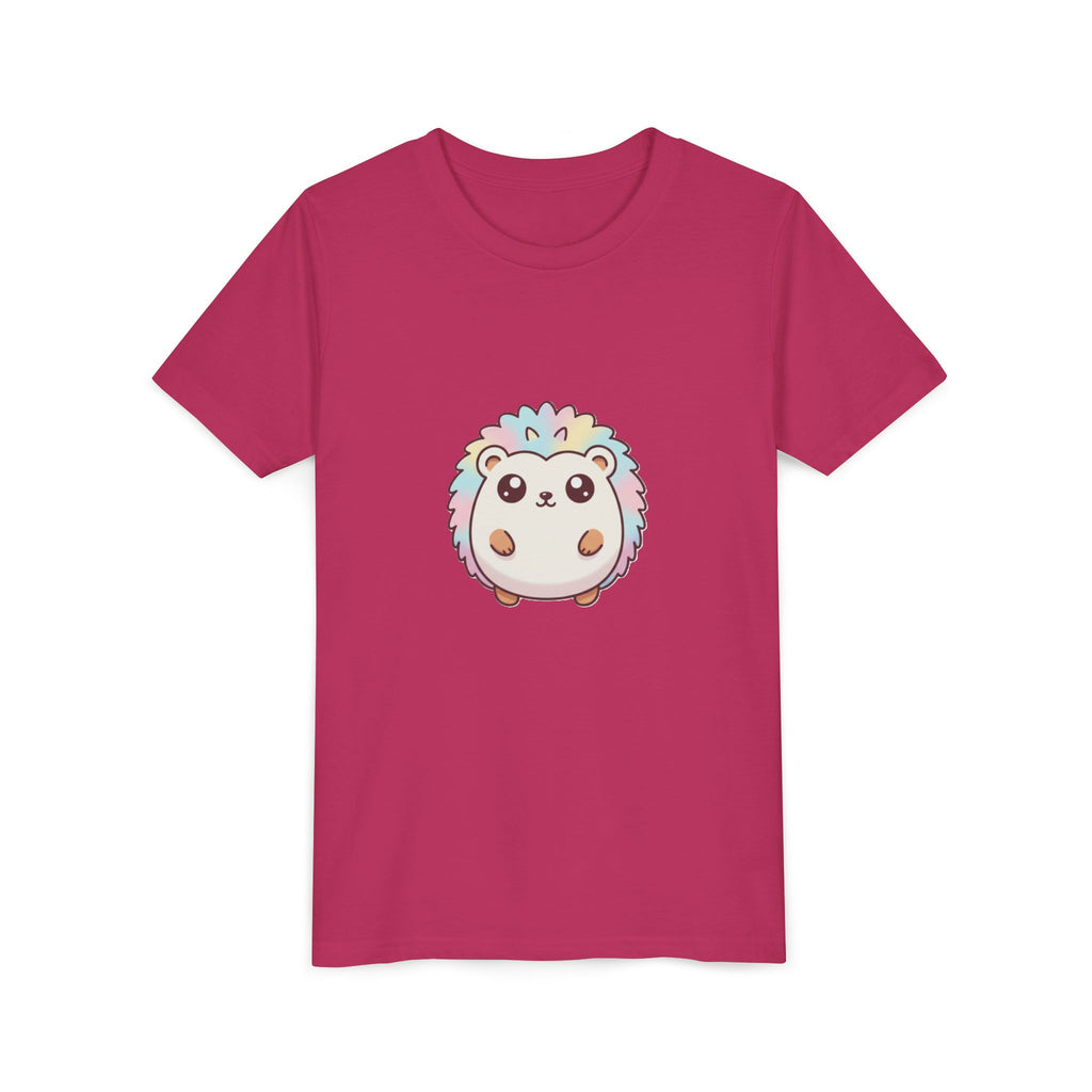 Kids Rainbow Hedgehog T‑Shirt — Cute Pastel Animal Youth Tee