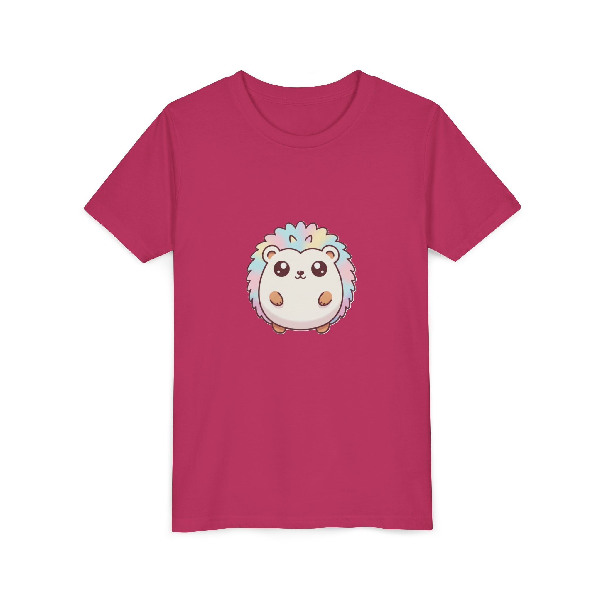 Kids Rainbow Hedgehog T‑Shirt — Cute Pastel Animal Youth Tee