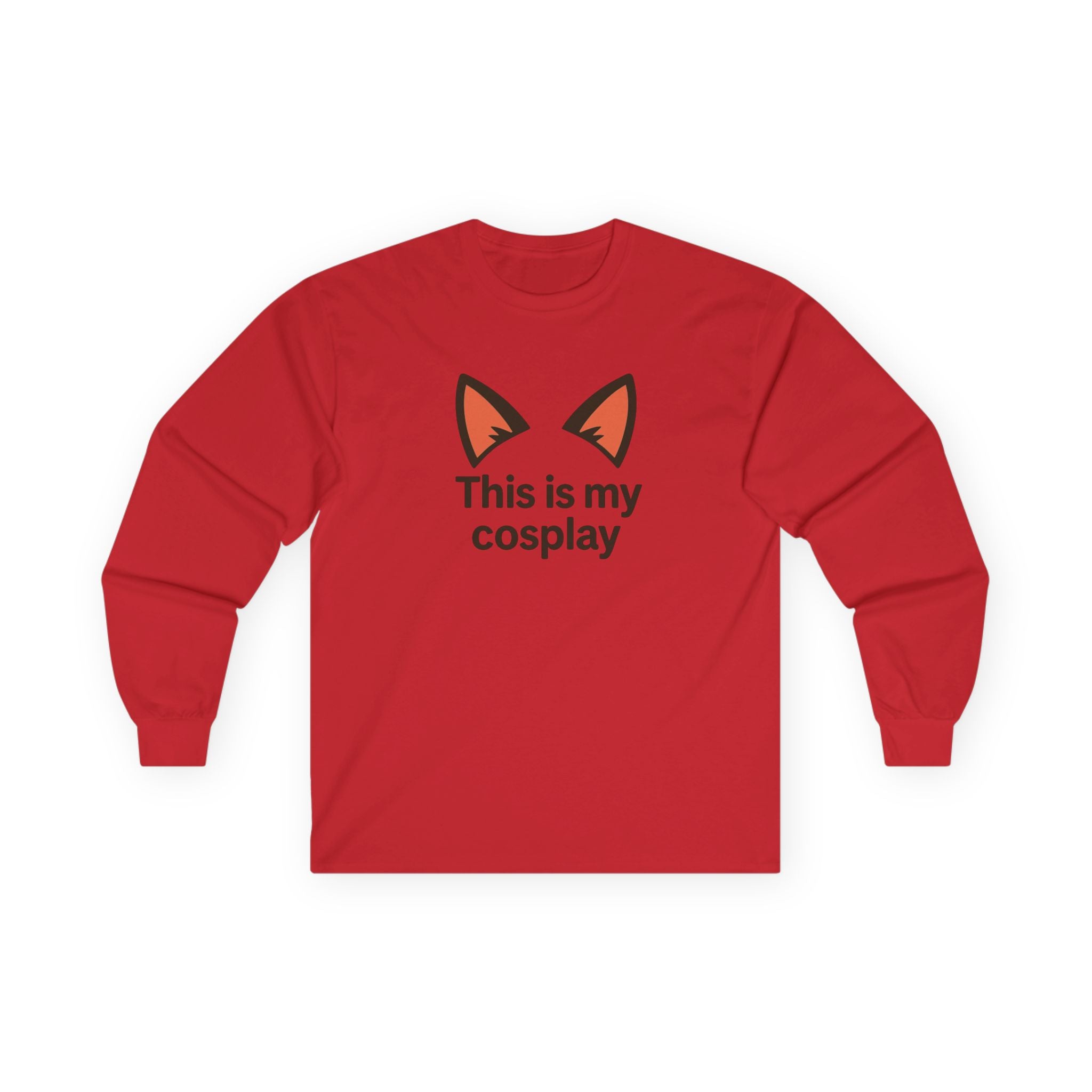 This Is My Cosplay Long Sleeve Tee — Cute Cat Ear Costume Shirt - Adult