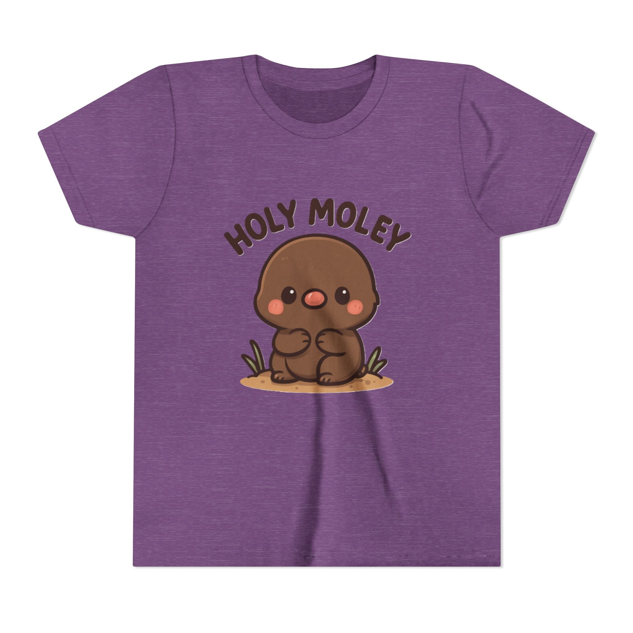 Holy Moley Kids Tee — Cute Cartoon Mole Youth Short Sleeve Shirt
