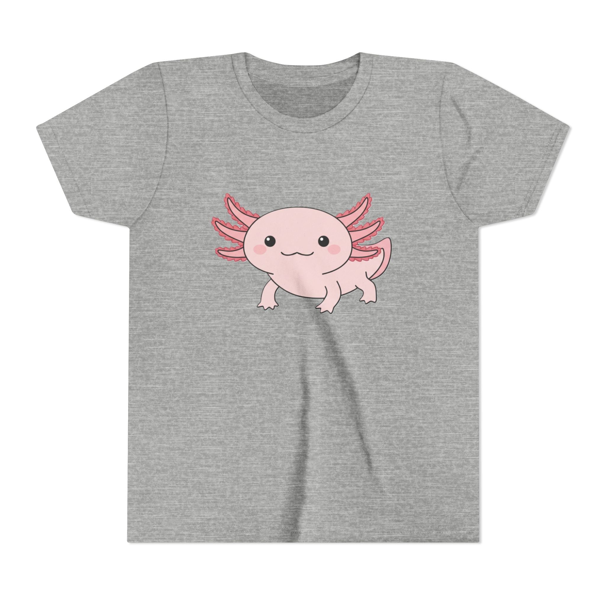 Axolotl Kids Tee – Cute Pink Axolotl Youth Short Sleeve Shirt