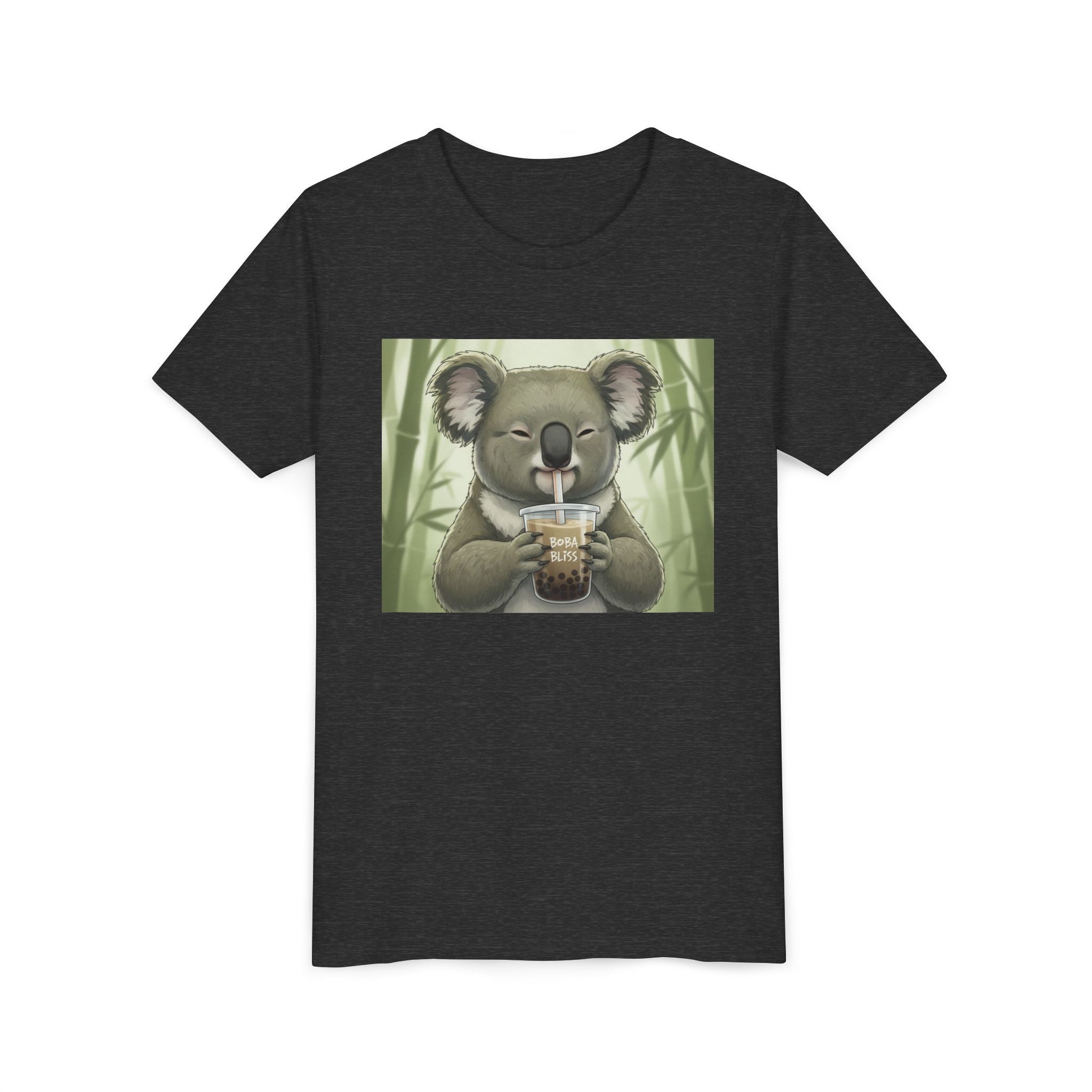 Kids Koala Boba Tea Time T‑Shirt — Cute Koala Drinking Bubble Tea Youth Tee - Kids
