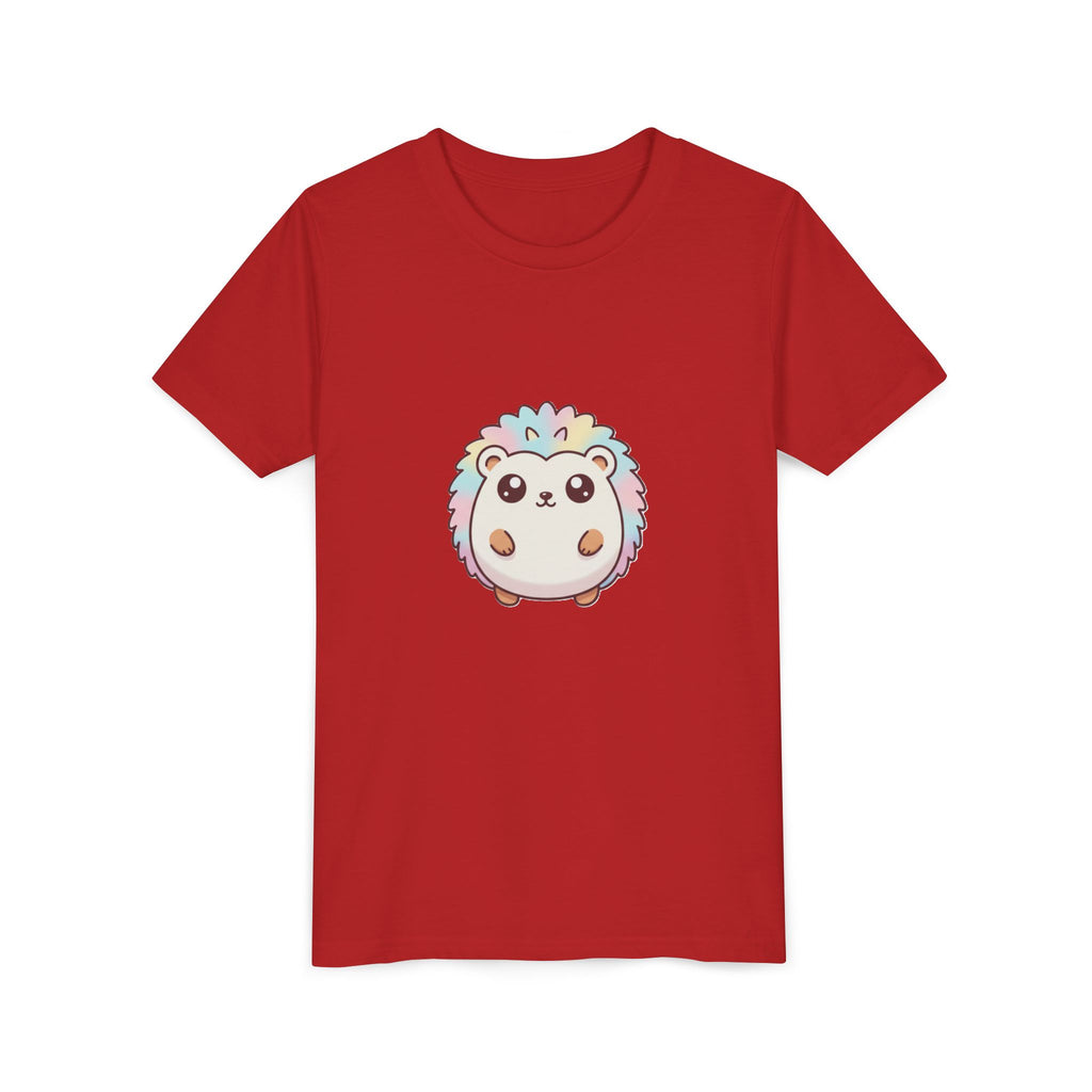 Kids Rainbow Hedgehog T‑Shirt — Cute Pastel Animal Youth Tee