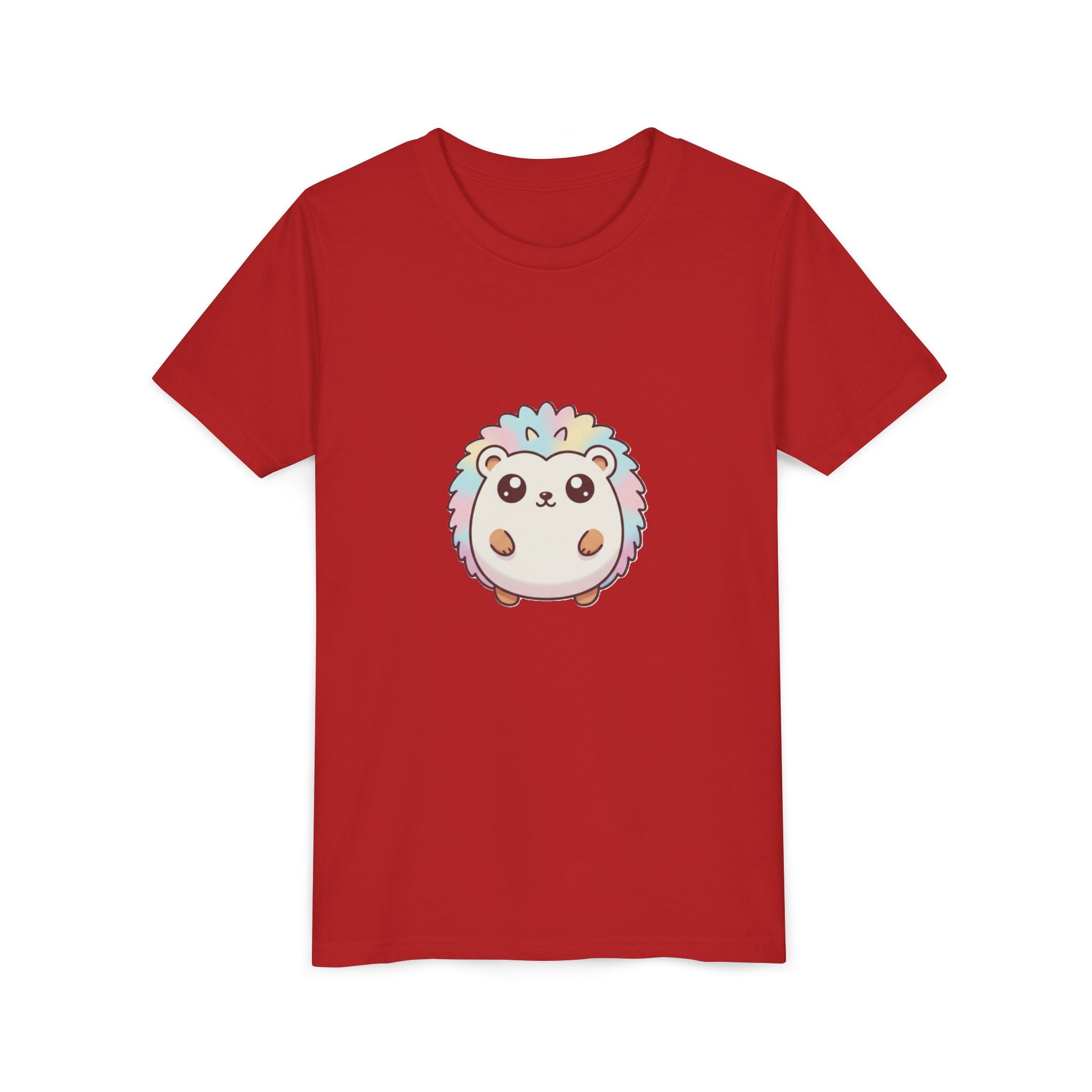 Kids Rainbow Hedgehog T‑Shirt — Cute Pastel Animal Youth Tee