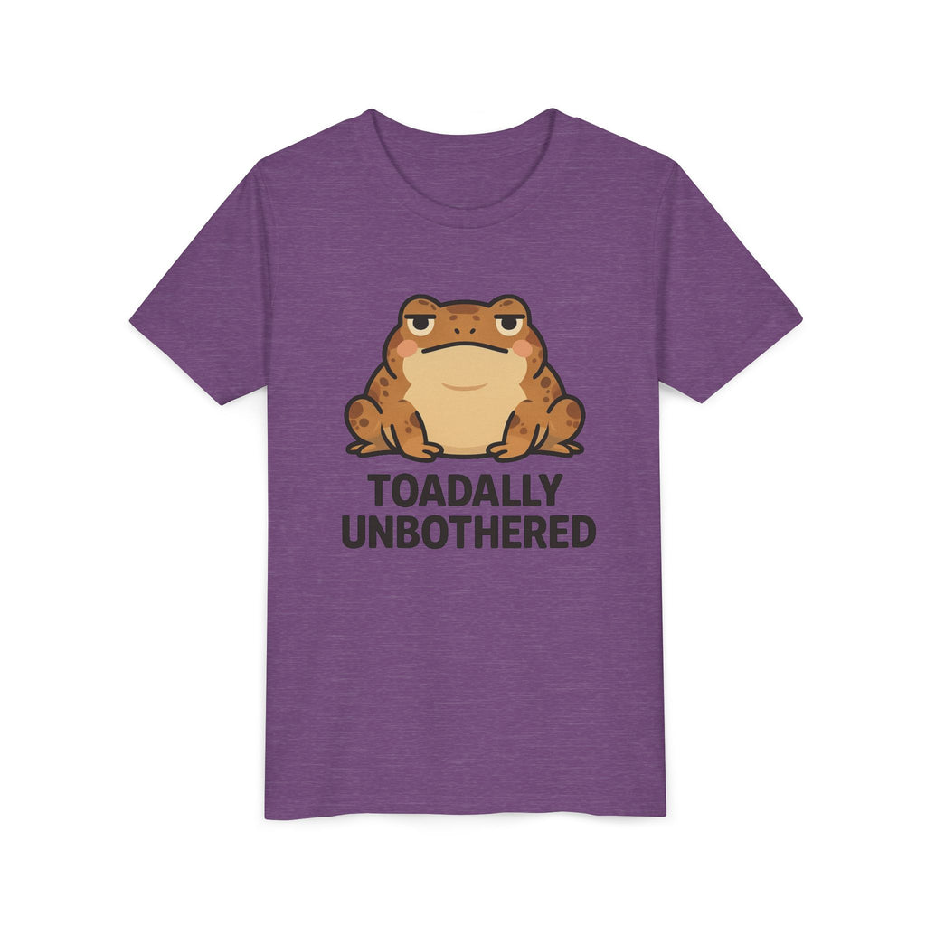 Youth Tee — 'Toadally Unbothered' Cute Frog Graphic Shirt for Kids