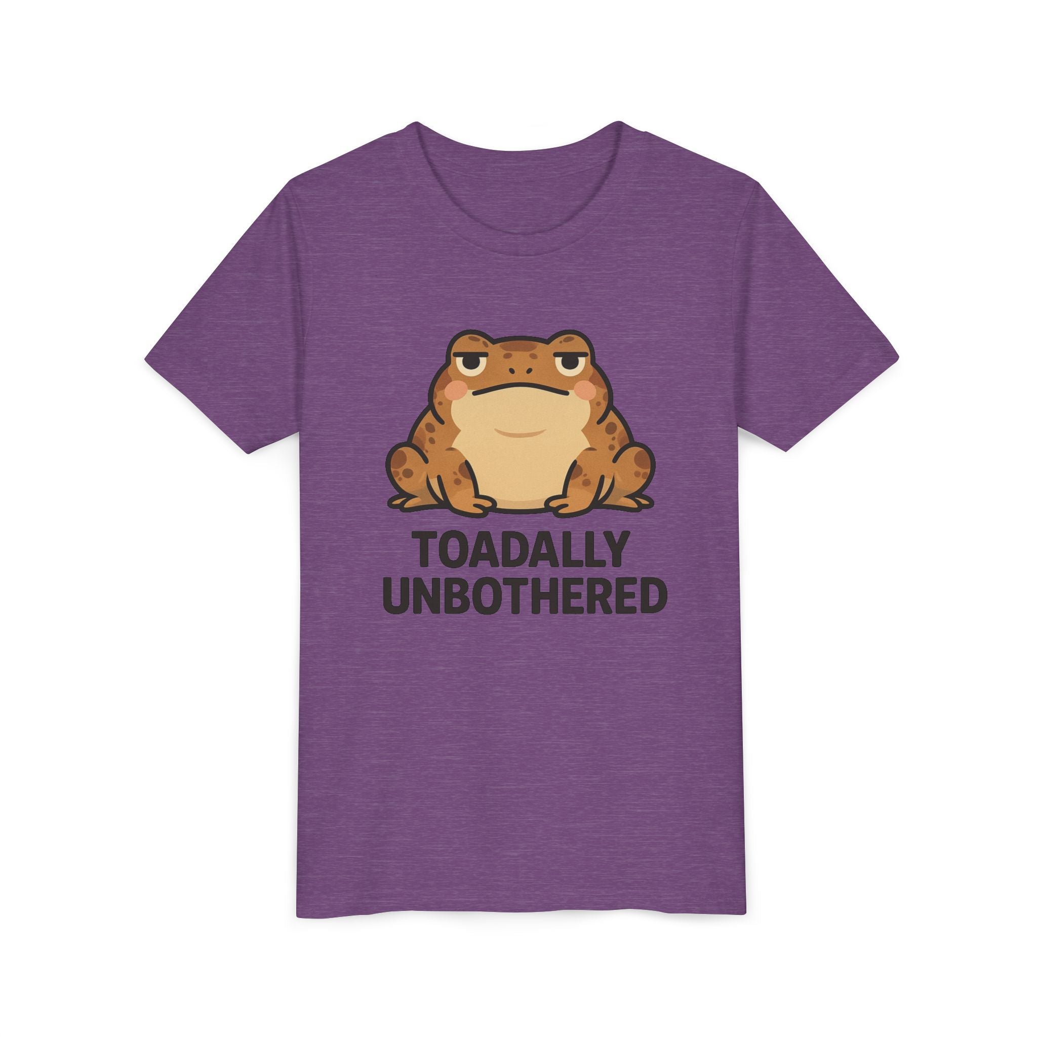 Youth Tee — 'Toadally Unbothered' Cute Frog Graphic Shirt for Kids