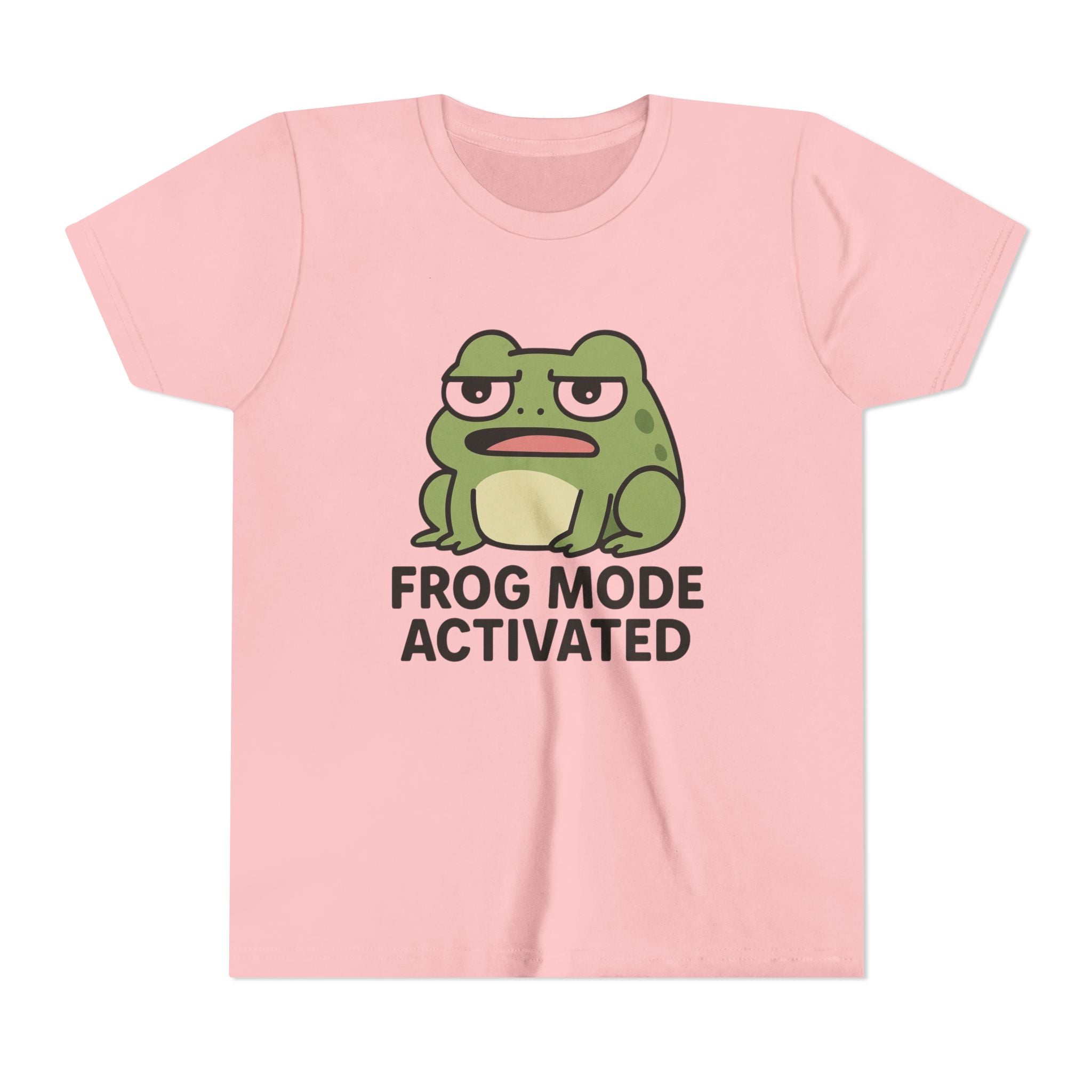Youth Tee — 'Frog Mode Activated' Cute Frog Graphic Shirt
