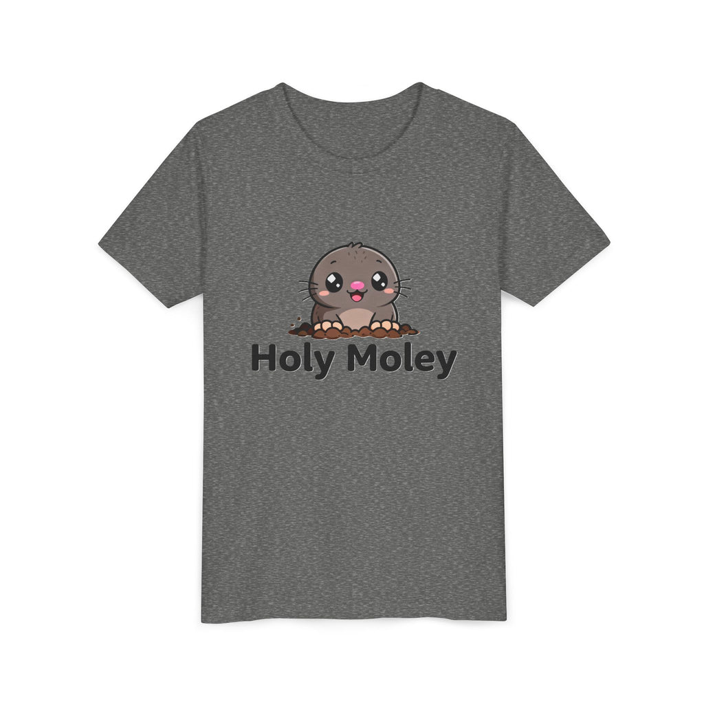 Youth Tee — Cute 'Holy Moley' Mole Kids T‑Shirt (Playful Animal Pun)