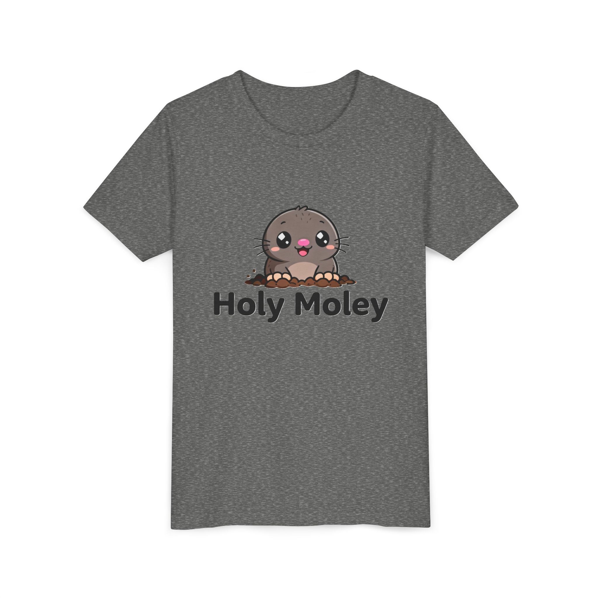 Youth Tee — Cute 'Holy Moley' Mole Kids T‑Shirt (Playful Animal Pun)