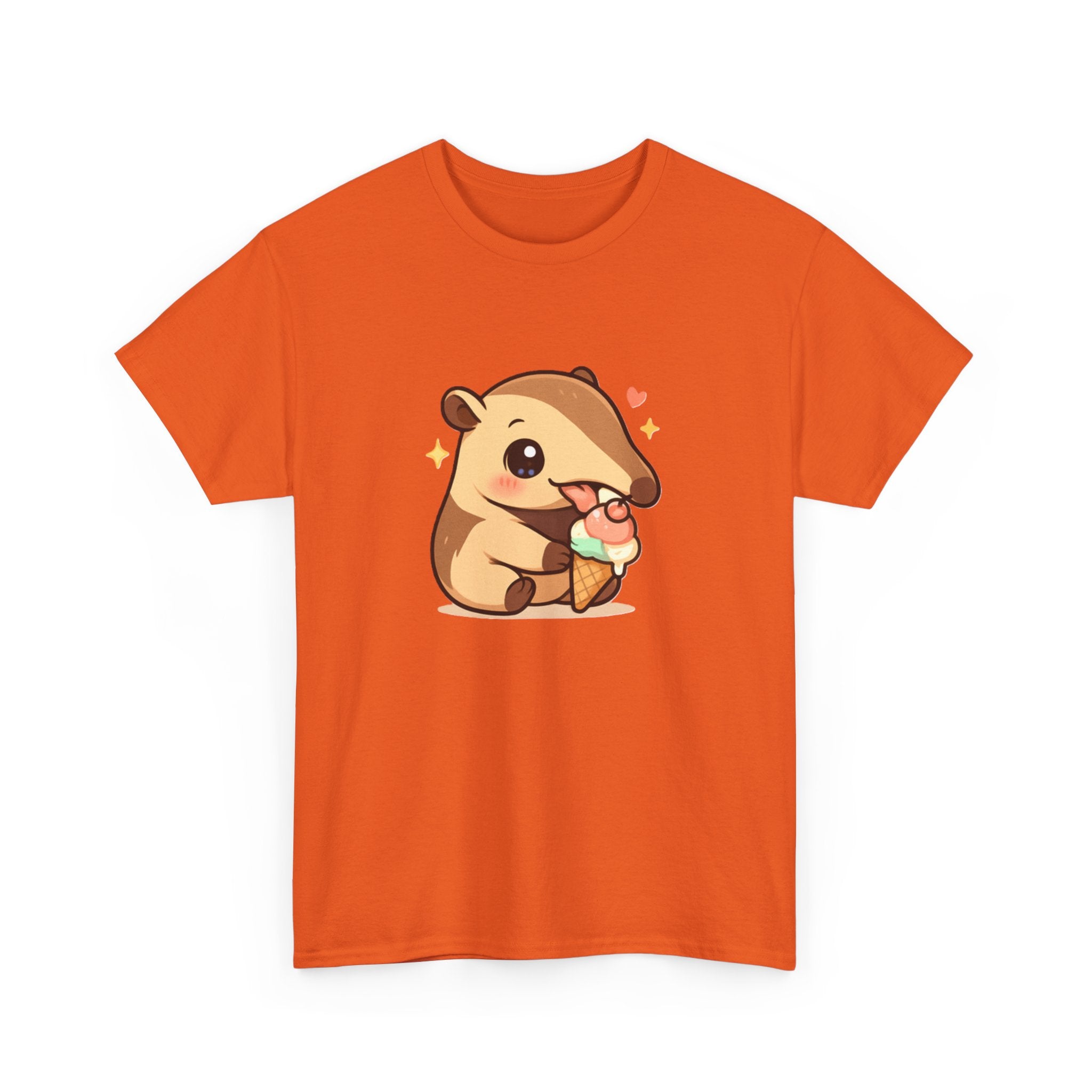 Cute Anteater Eating Ice Cream T-Shirt — Kawaii Animal Tee - Adult