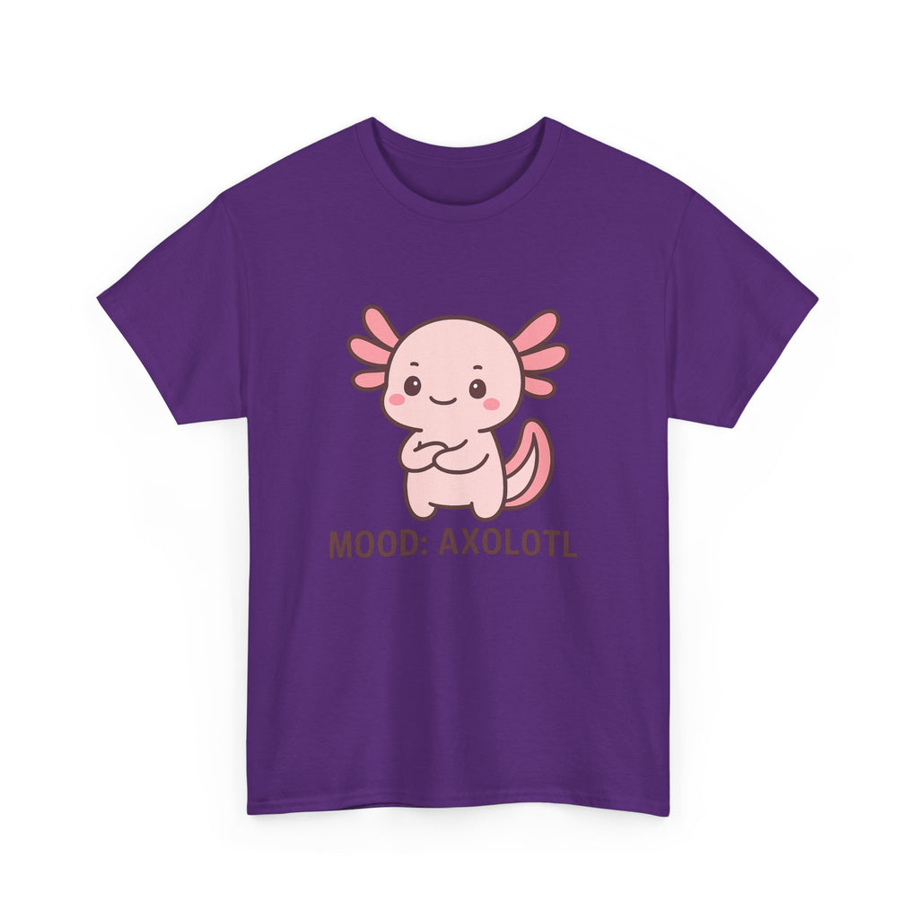 Axolotl Mood Tee — Cute Pink Axolotl Salamander Graphic T-Shirt - Adult
