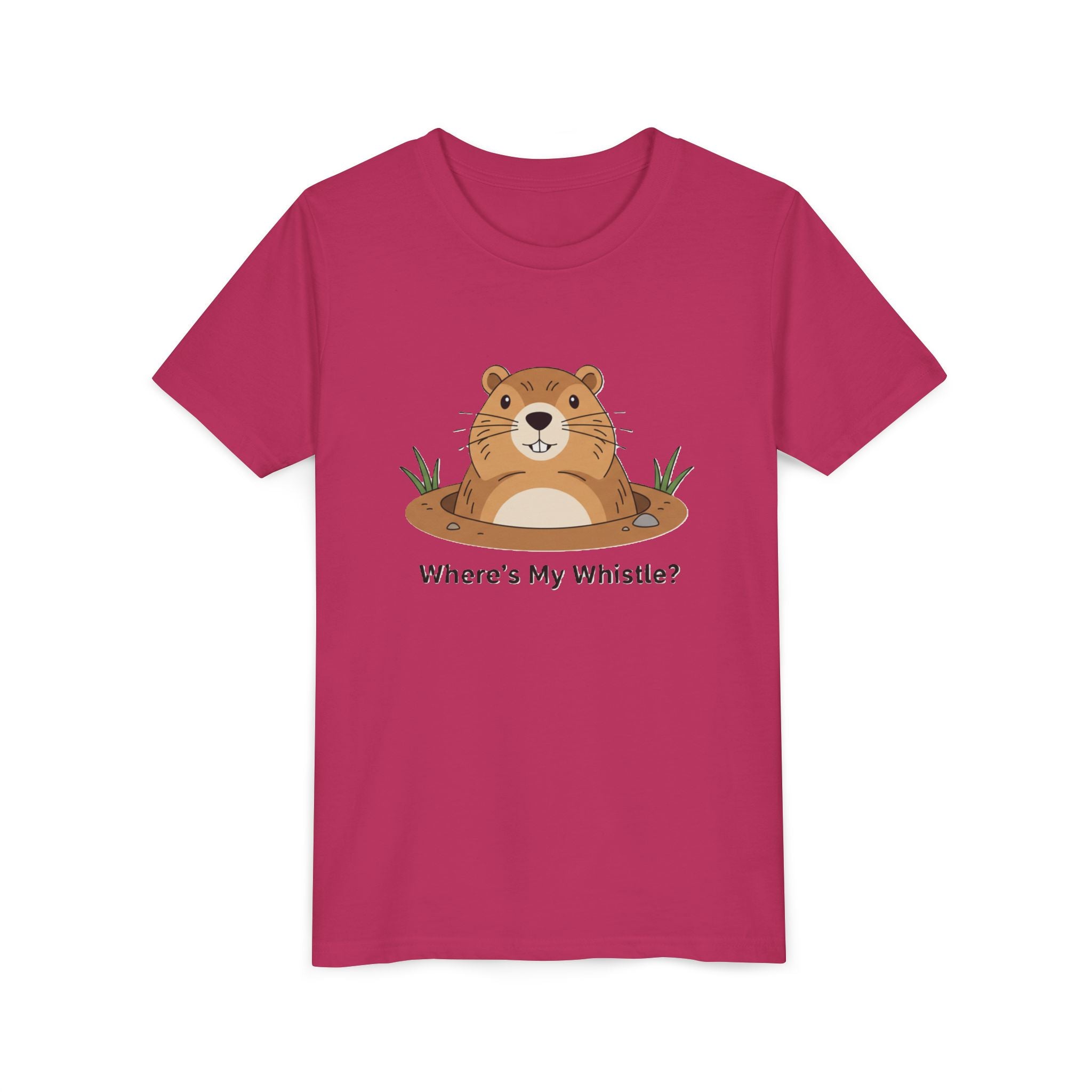 Groundhog Day Kid’s Tee — "Where's My Whistle?" Groundhog Graphic Youth T-Shirt