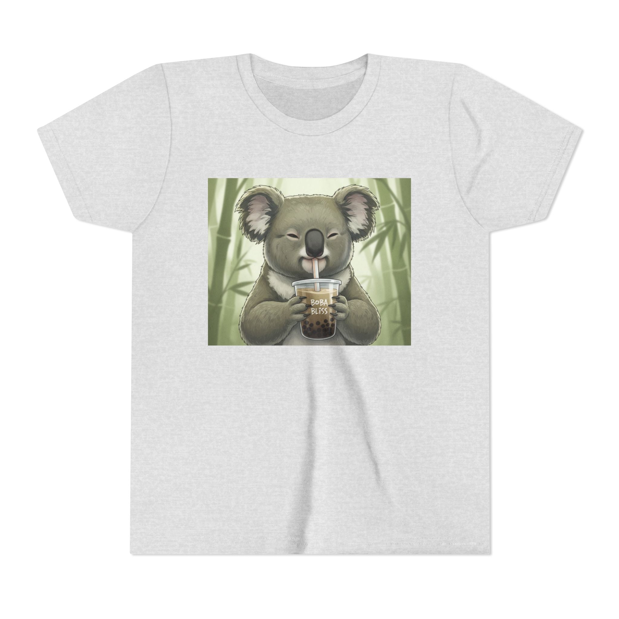 Kids Koala Boba Tea Time T‑Shirt — Cute Koala Drinking Bubble Tea Youth Tee - Kids