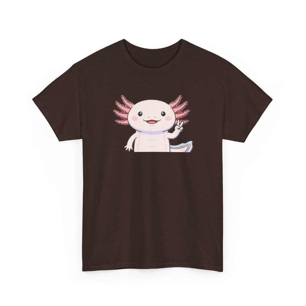 Axolotl Cute Cartoon T‑Shirt — Adorable Pink Axolotl Graphic Tee - Adult