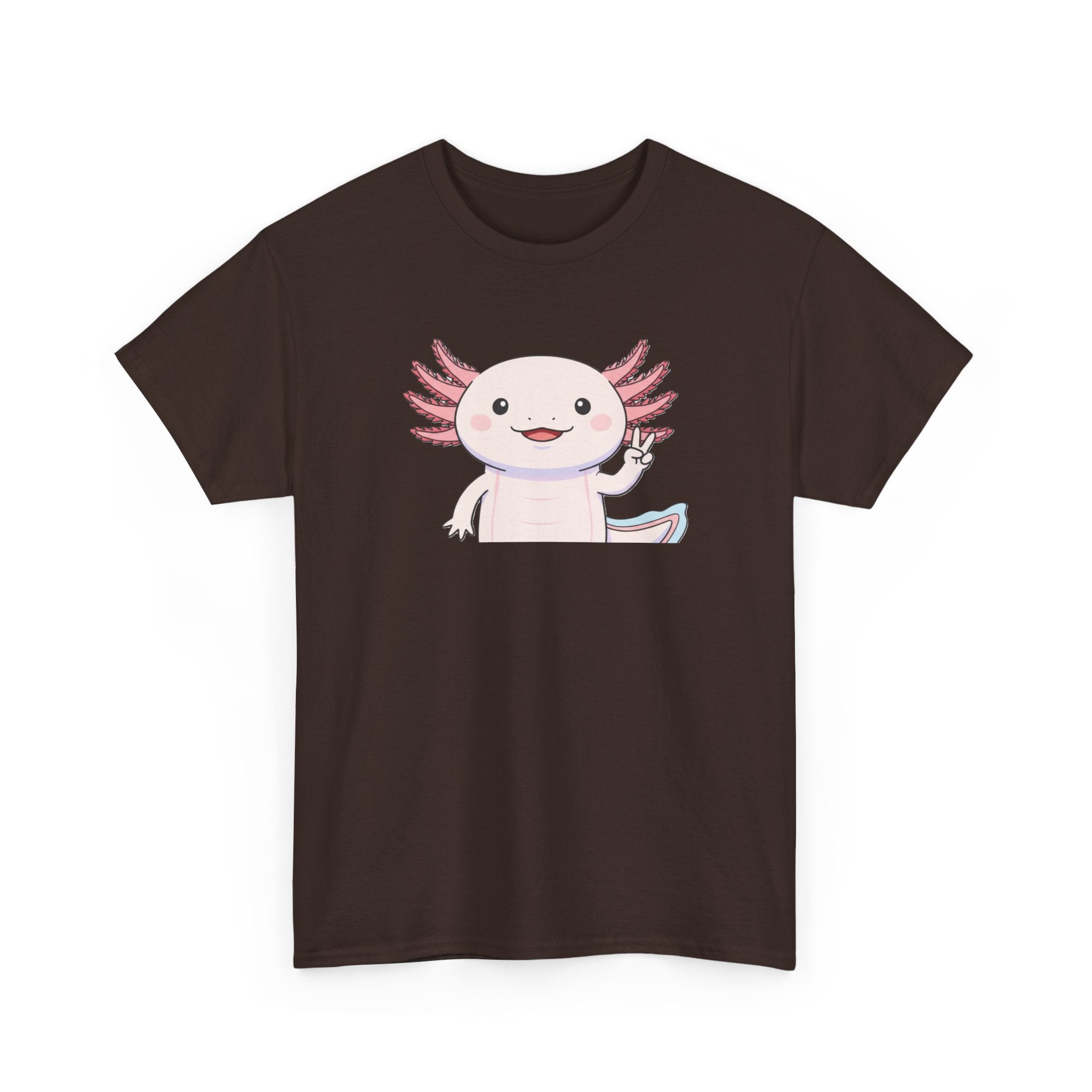 Axolotl Cute Cartoon T‑Shirt — Adorable Pink Axolotl Graphic Tee - Adult