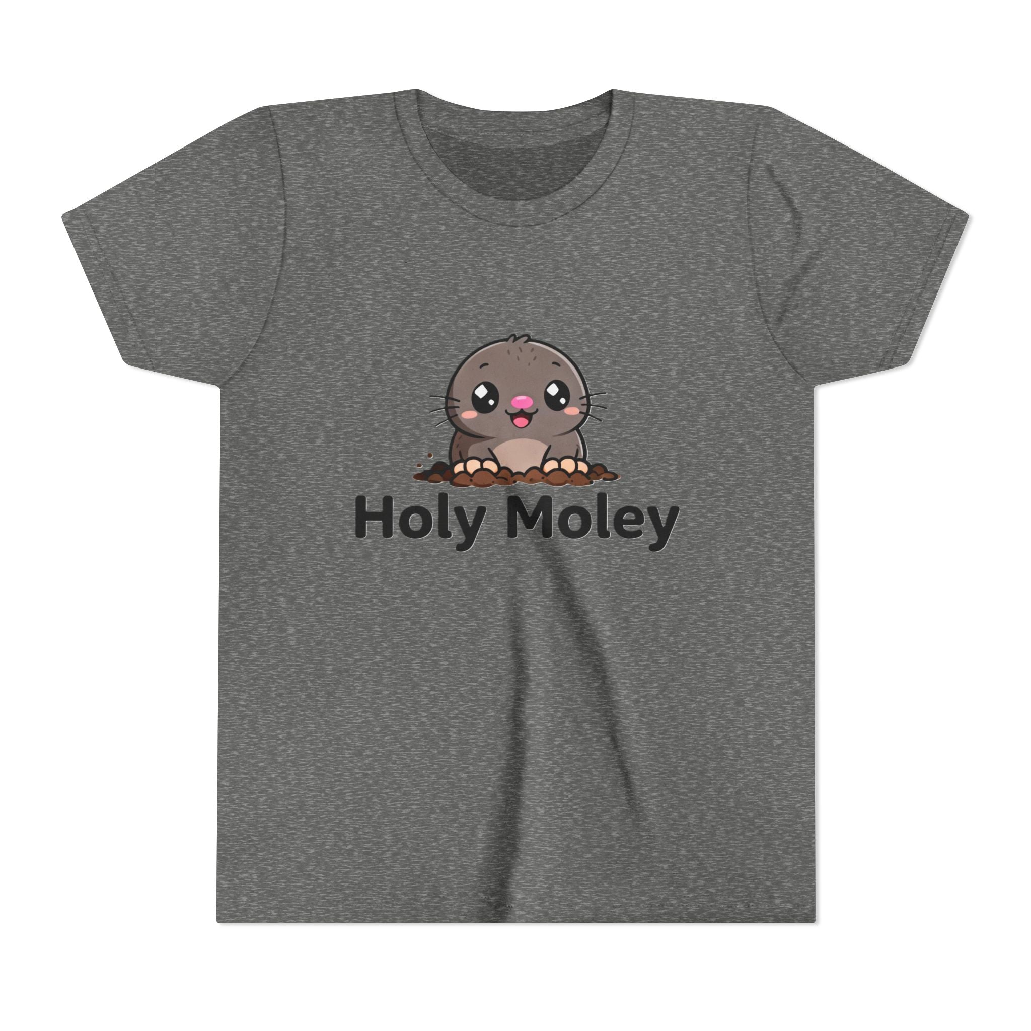 Youth Tee — Cute 'Holy Moley' Mole Kids T‑Shirt (Playful Animal Pun)