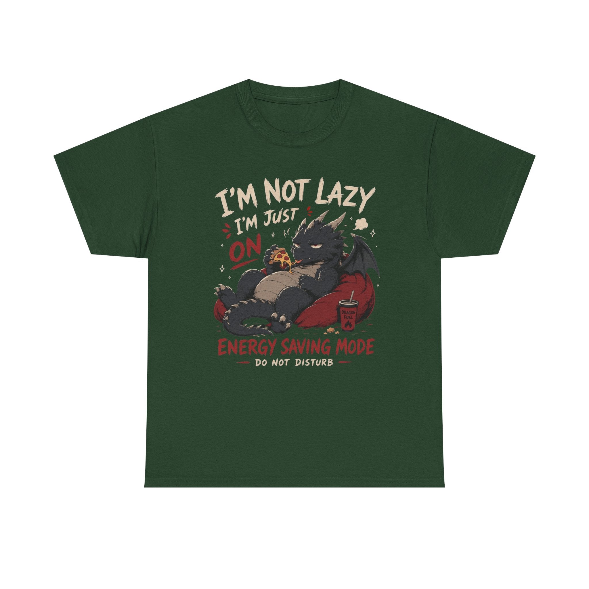 Lazy Dragon T-Shirt — "I'm Not Lazy, I'm Just On Energy Saving Mode" Graphic Tee - Adult