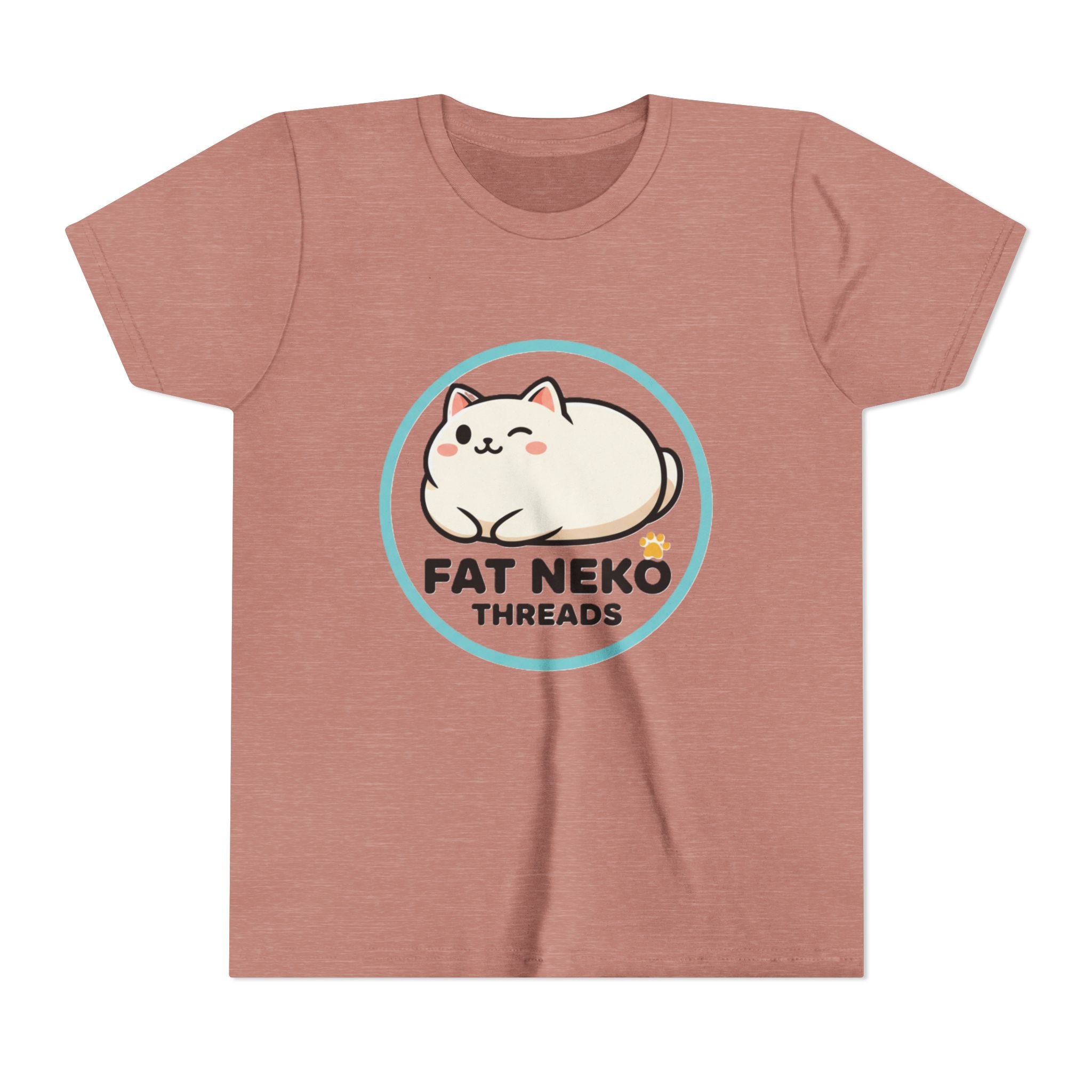 Youth Tee — Fat Neko Threads Cute Chubby Cat Logo