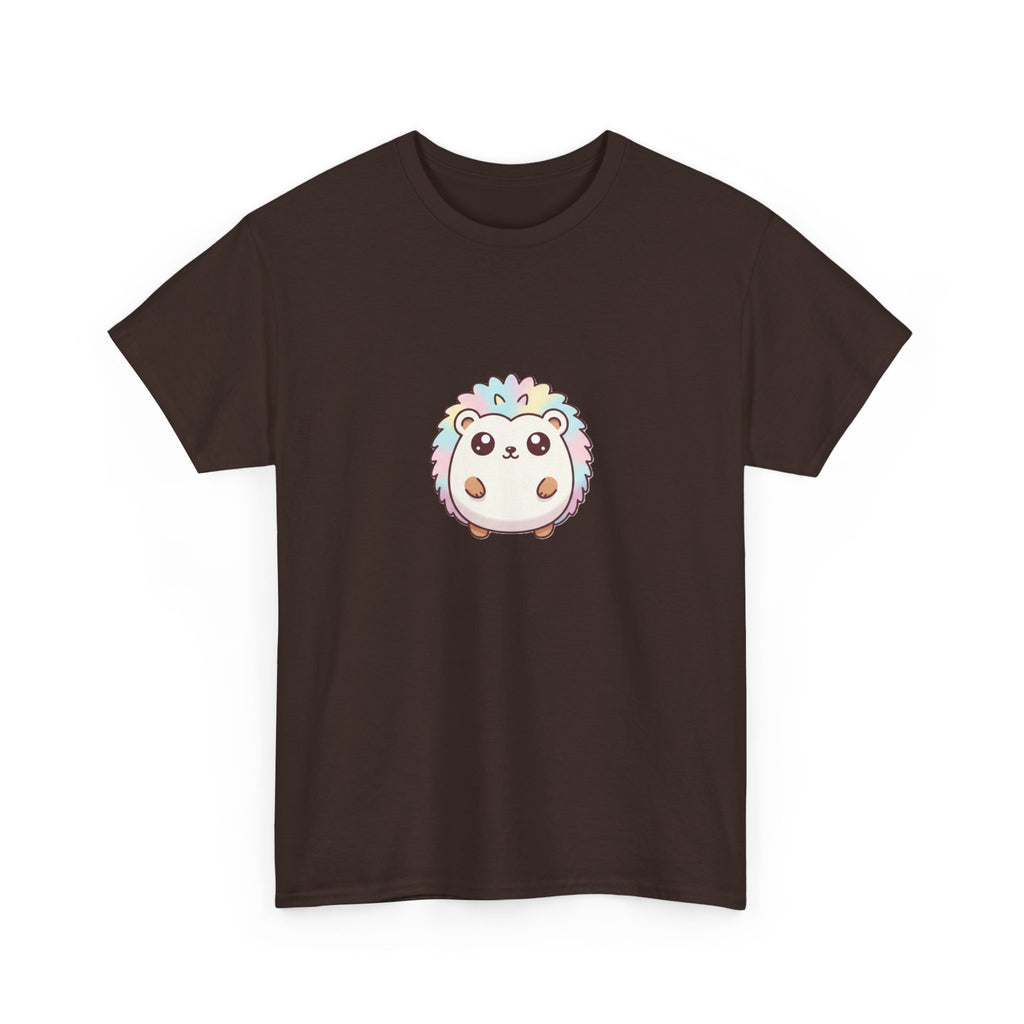 Cute Rainbow Hedgehog T-Shirt — Kawaii Animal Graphic Tee - Adult