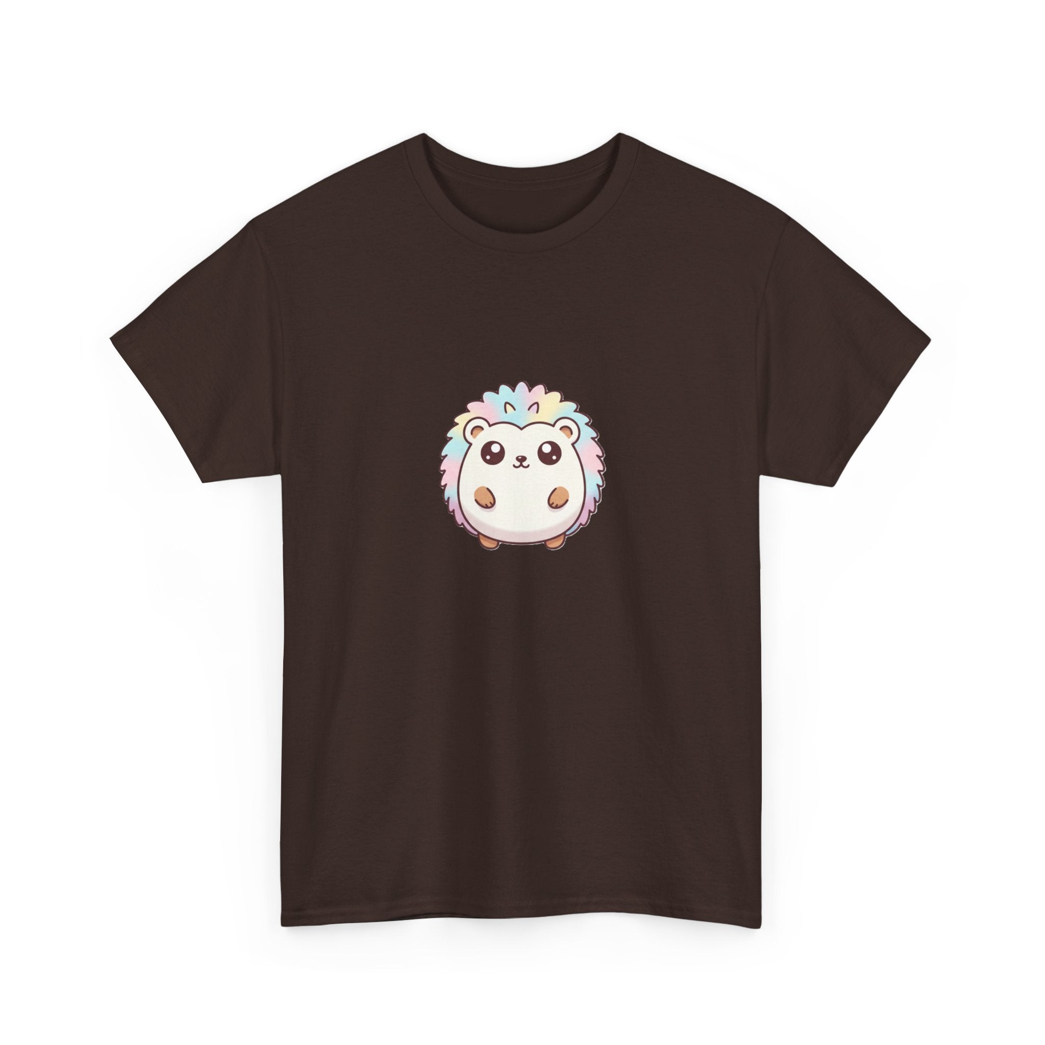 Cute Rainbow Hedgehog T-Shirt — Kawaii Animal Graphic Tee - Adult