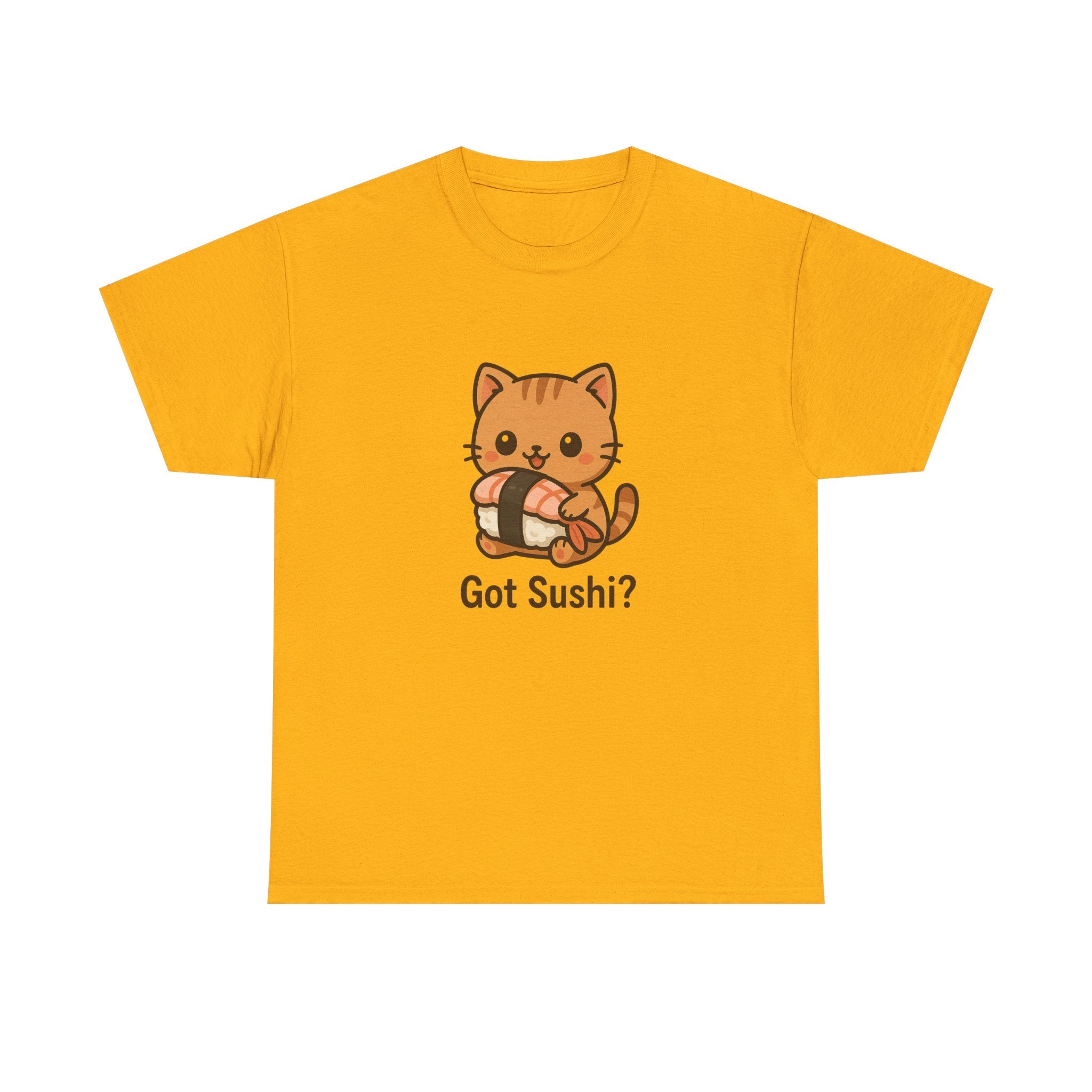 Cat Sushi T-Shirt — Cute "Got Sushi?" Kitty Graphic Tee - Adult