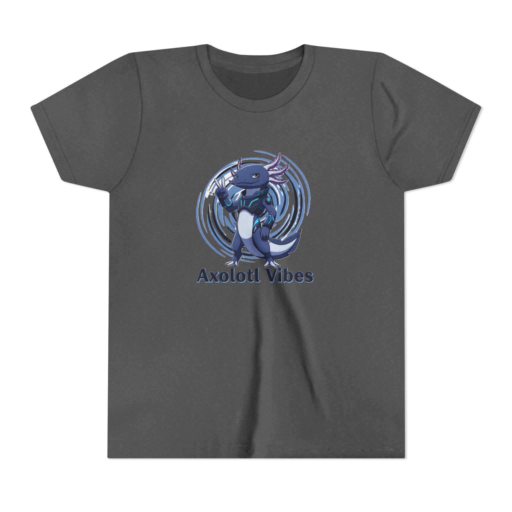 Youth Tee - 'Axolotl Vibes' Cute Axolotl Salamander Graphic Shirt - Kids