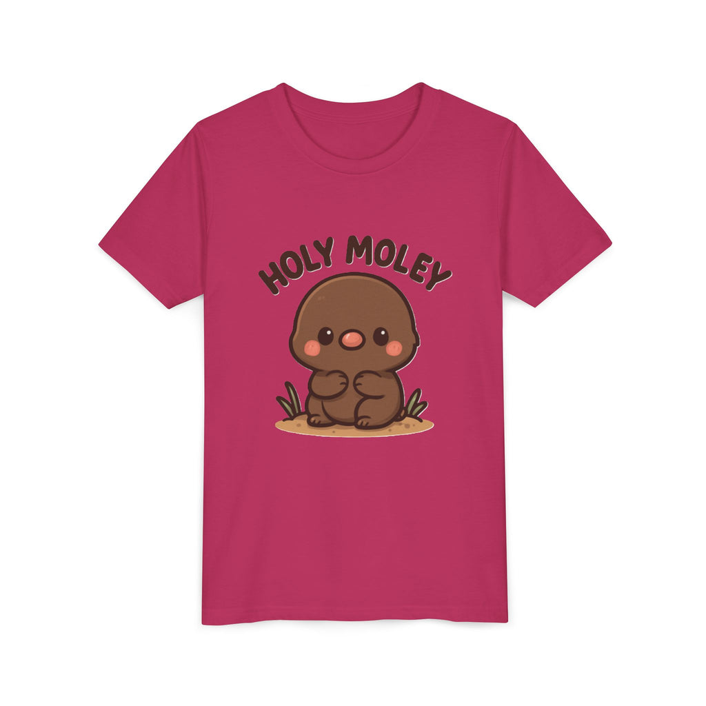 Holy Moley Kids Tee — Cute Cartoon Mole Youth Short Sleeve Shirt