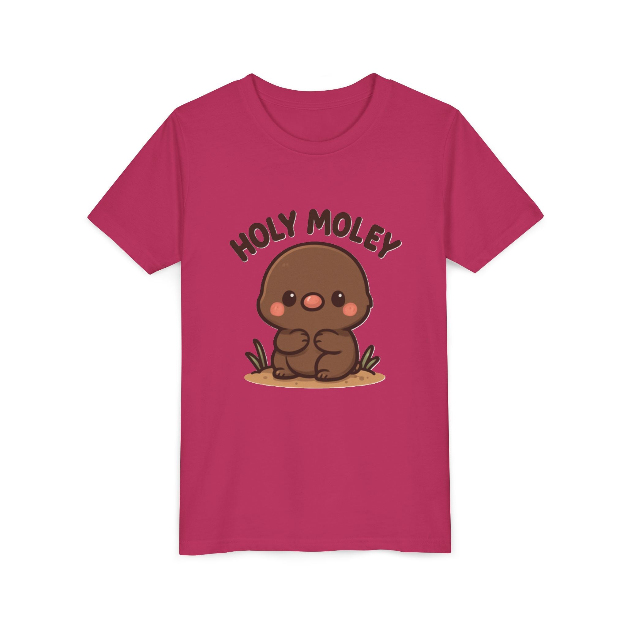 Holy Moley Kids Tee — Cute Cartoon Mole Youth Short Sleeve Shirt
