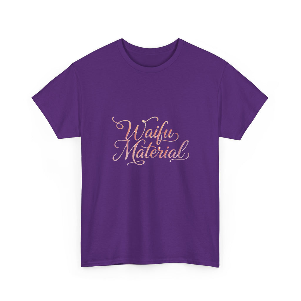Waifu Material T-Shirt — Cute Pastel Script Anime Fan Tee - Adult