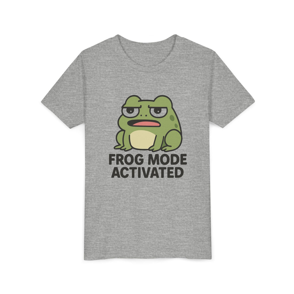 Youth Tee — 'Frog Mode Activated' Cute Frog Graphic Shirt