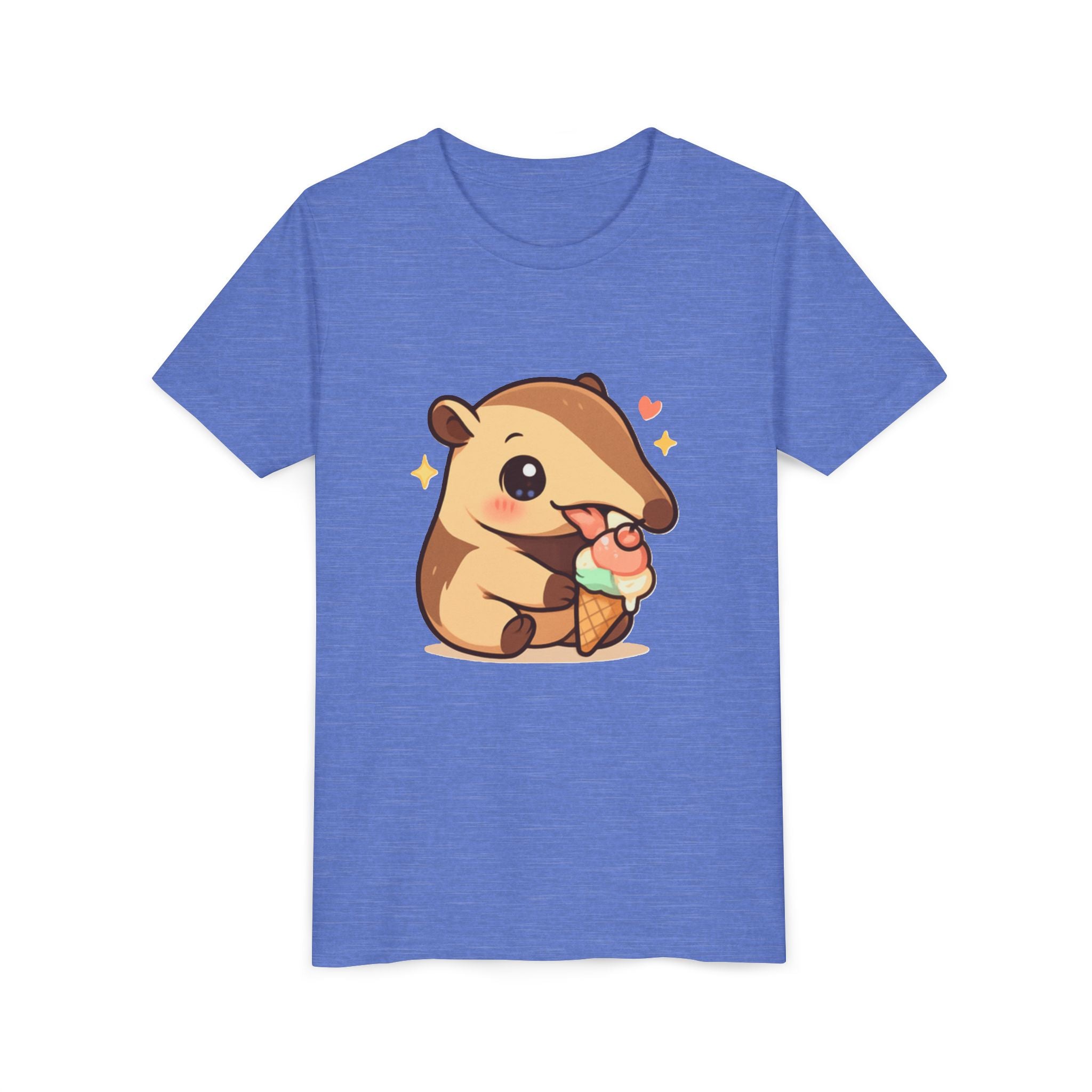 Cute Anteater Kids Tee – Kawaii Anteater Eating Ice Cream T-Shirt for Toddlers & Children