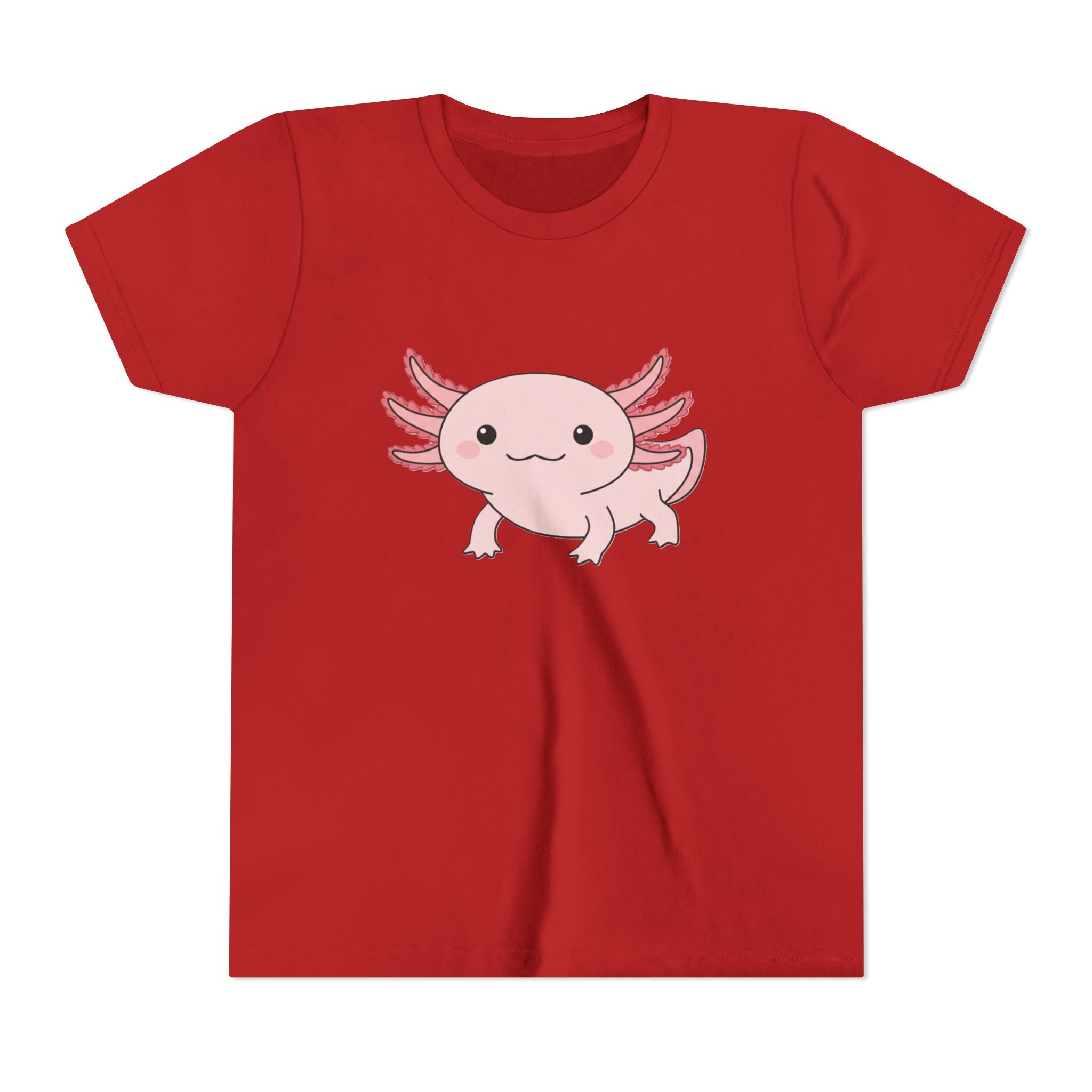 Axolotl Kids Tee – Cute Pink Axolotl Youth Short Sleeve Shirt