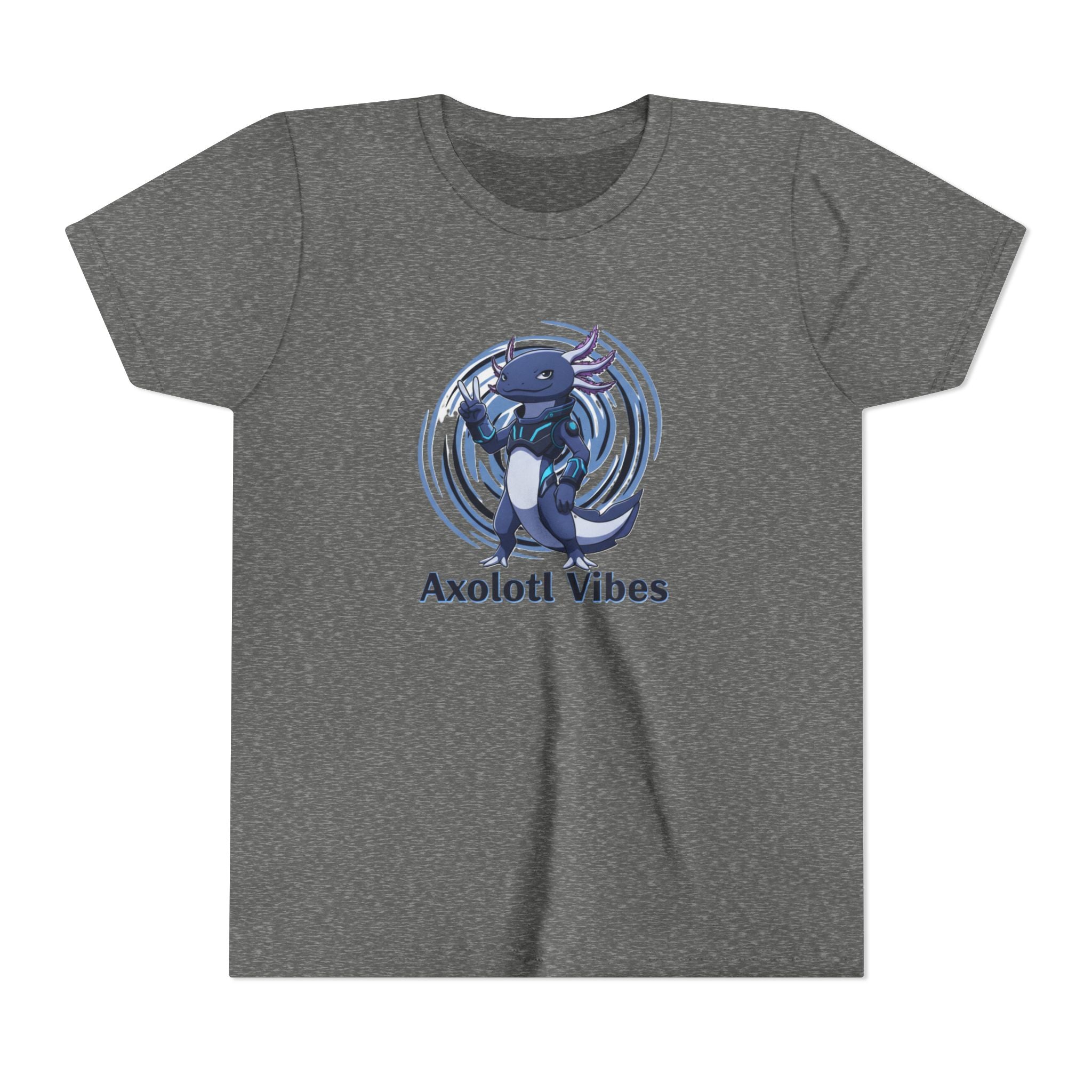 Youth Tee - 'Axolotl Vibes' Cute Axolotl Salamander Graphic Shirt - Kids