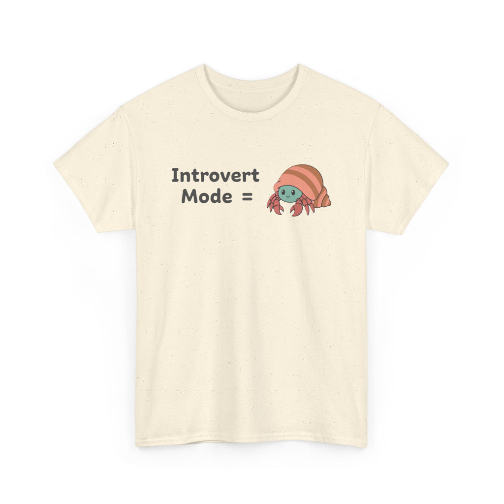 Introvert Mode T-Shirt — Cute Hermit Crab Graphic Tee - Adult