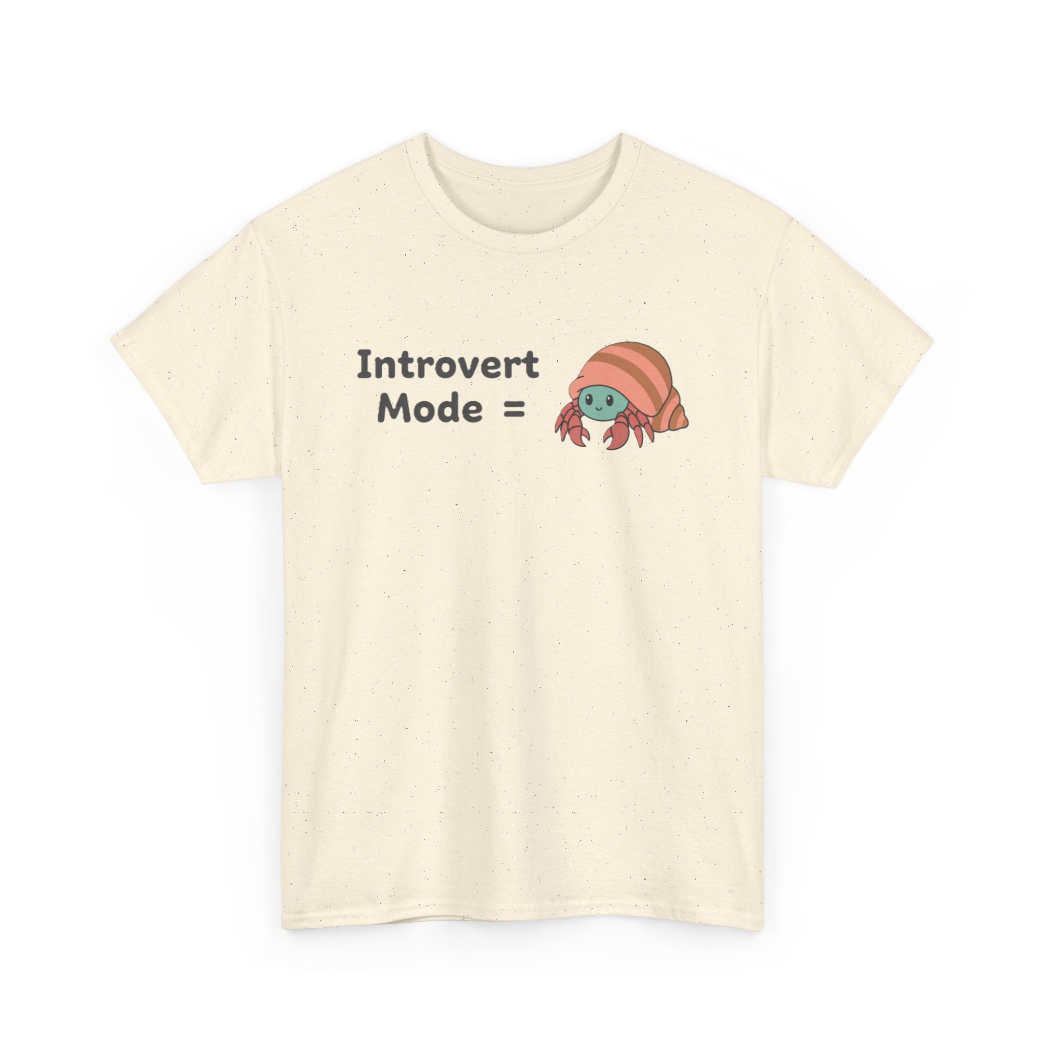 Introvert Mode T-Shirt — Cute Hermit Crab Graphic Tee - Adult