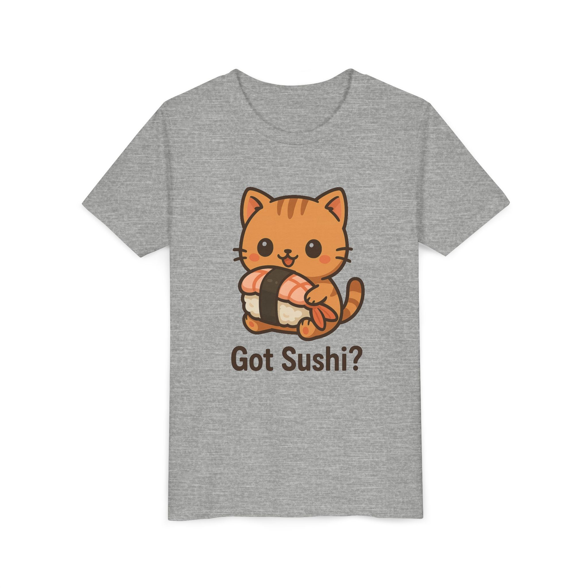 Kids 'Got Sushi?' Cute Cat Sushi Graphic Tee — Youth Short Sleeve Shirt