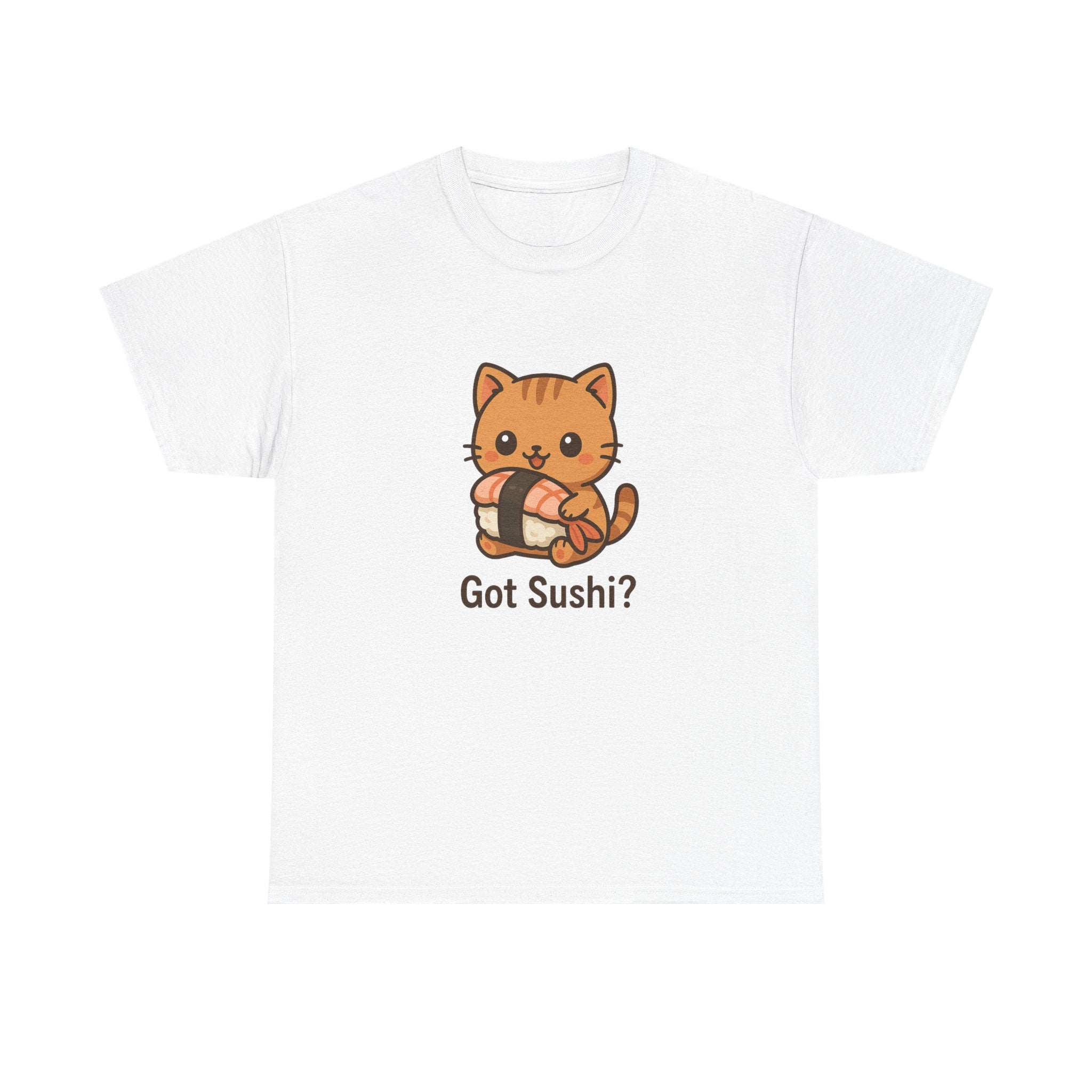 Cat Sushi T-Shirt — Cute "Got Sushi?" Kitty Graphic Tee - Adult