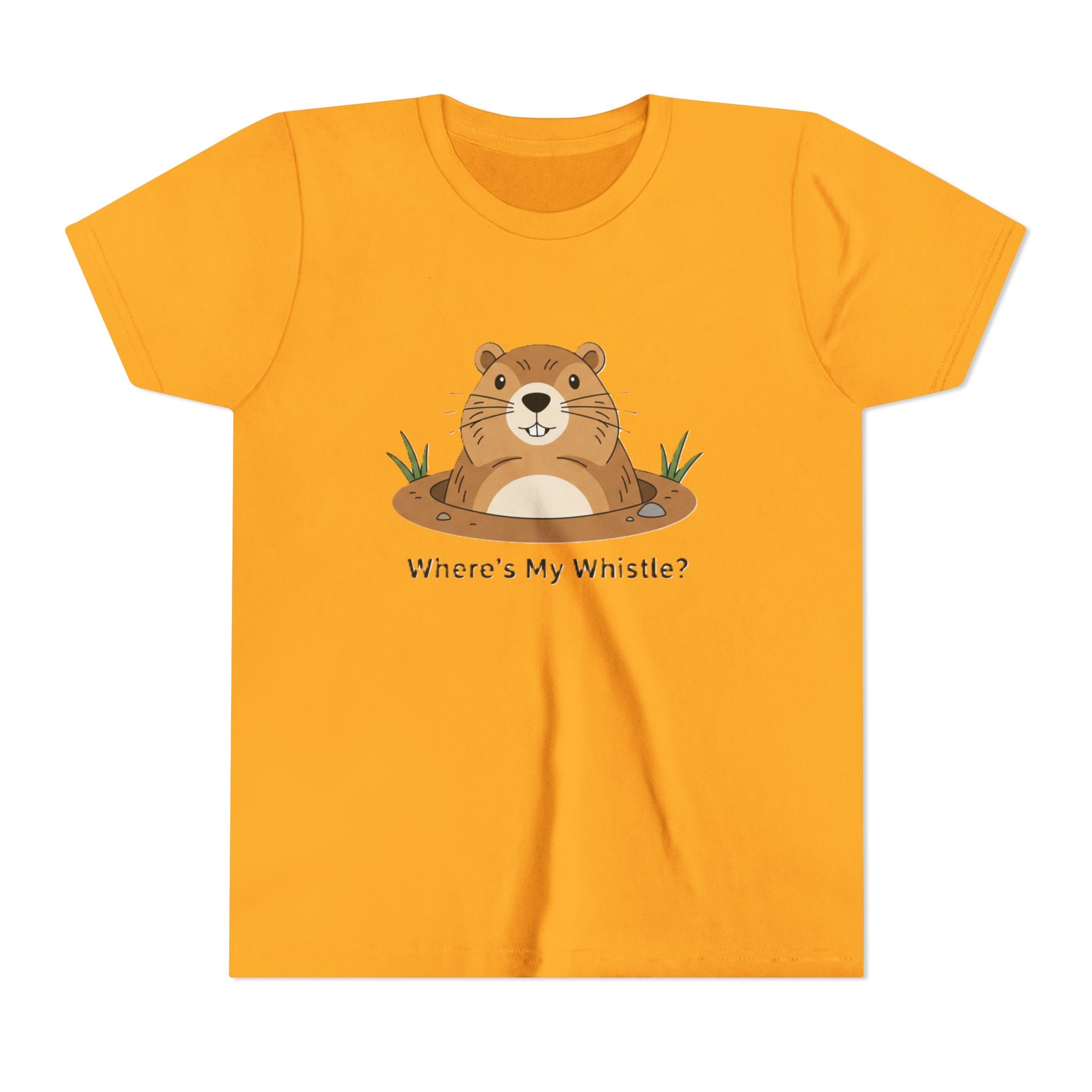 Groundhog Day Kid’s Tee — "Where's My Whistle?" Groundhog Graphic Youth T-Shirt
