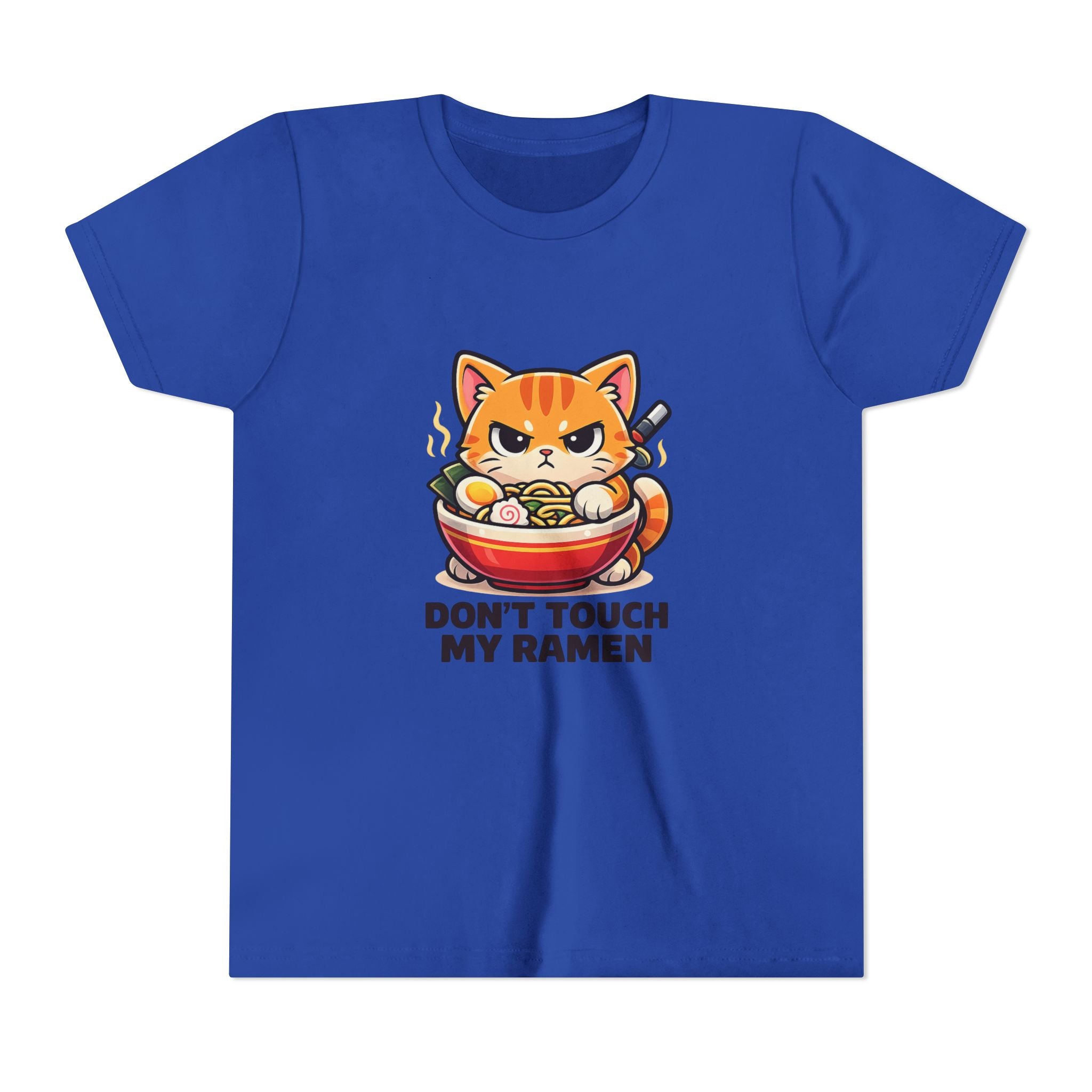 Youth Tee - “Don't Touch My Ramen” Cute Cat Ramen Bowl Shirt