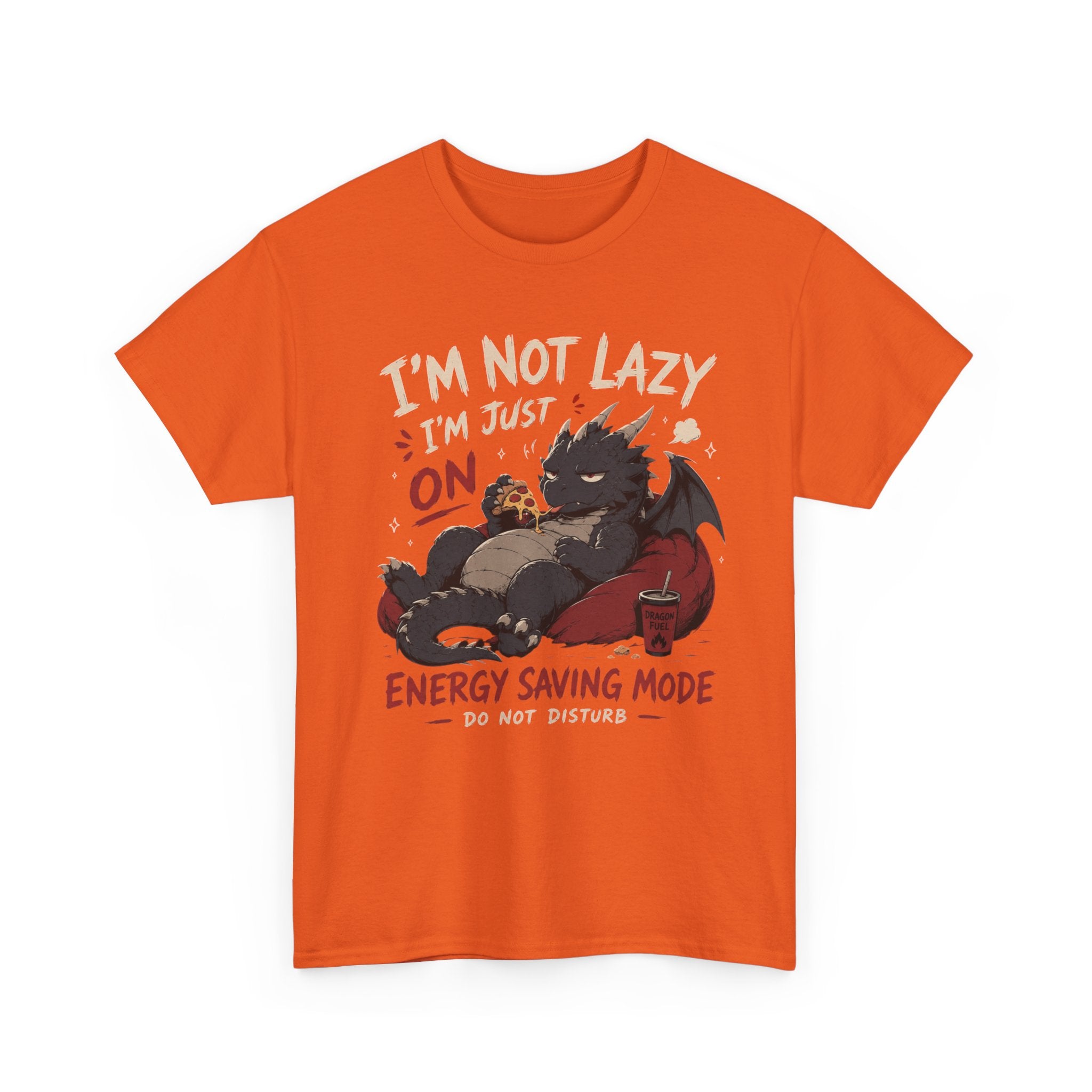 Lazy Dragon T-Shirt — "I'm Not Lazy, I'm Just On Energy Saving Mode" Graphic Tee - Adult